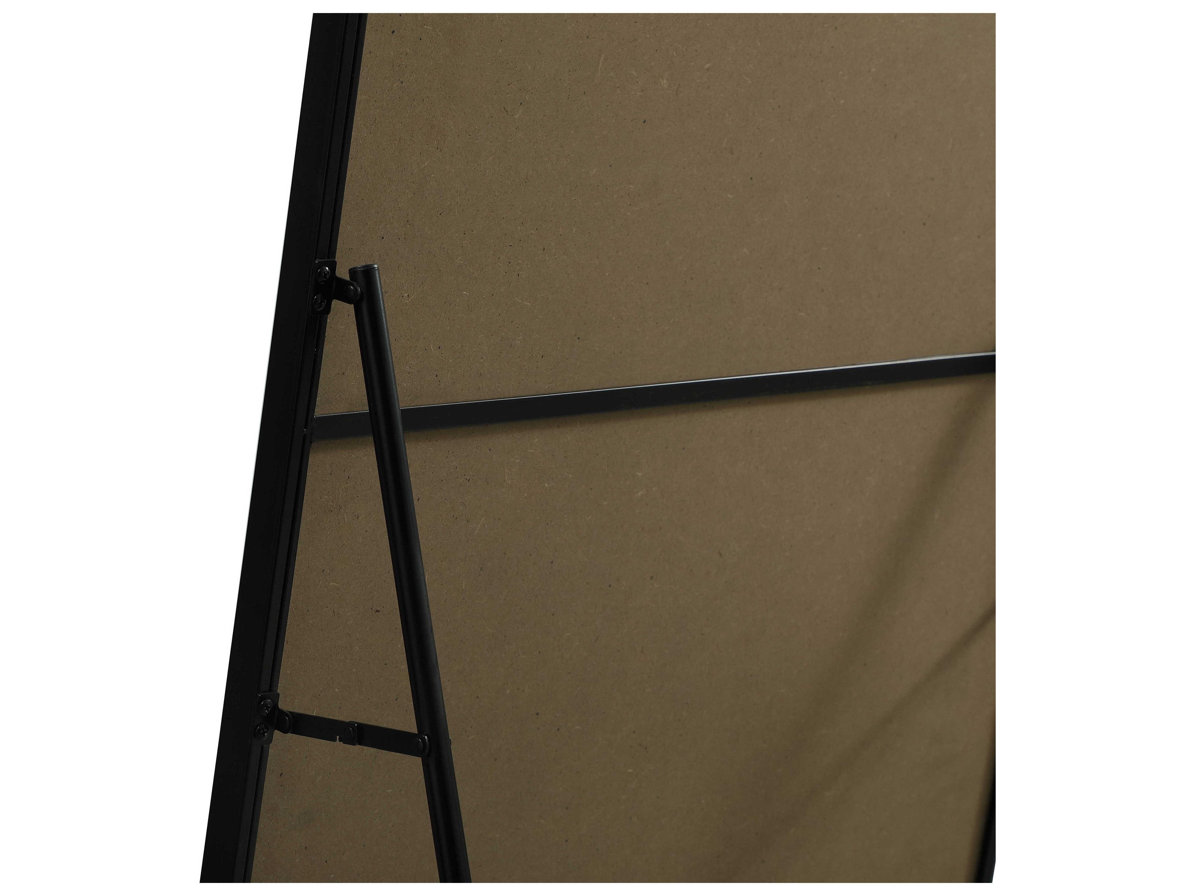 Elegant Lighting Evermore Black Rectangular Floor Mirror