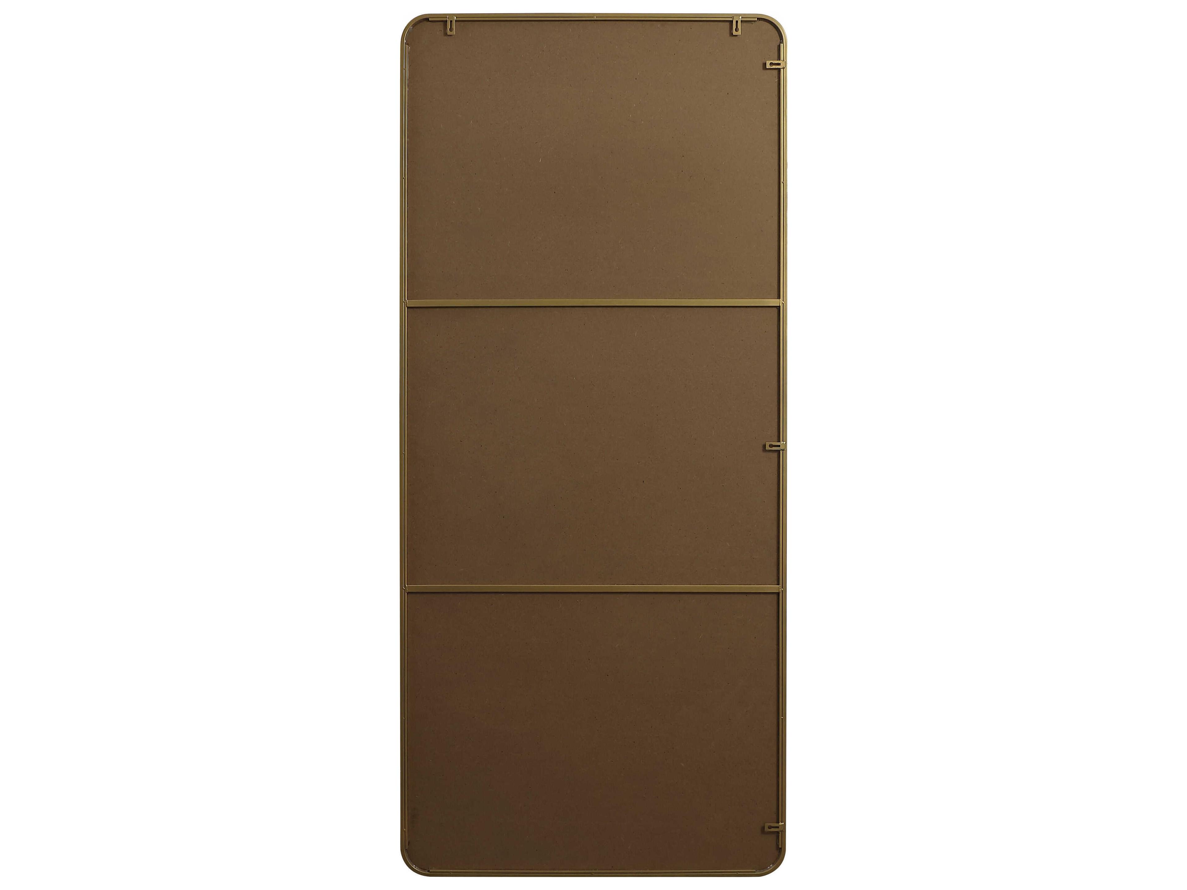 Elegant Lighting Evermore Brass Rectangular Floor Mirror