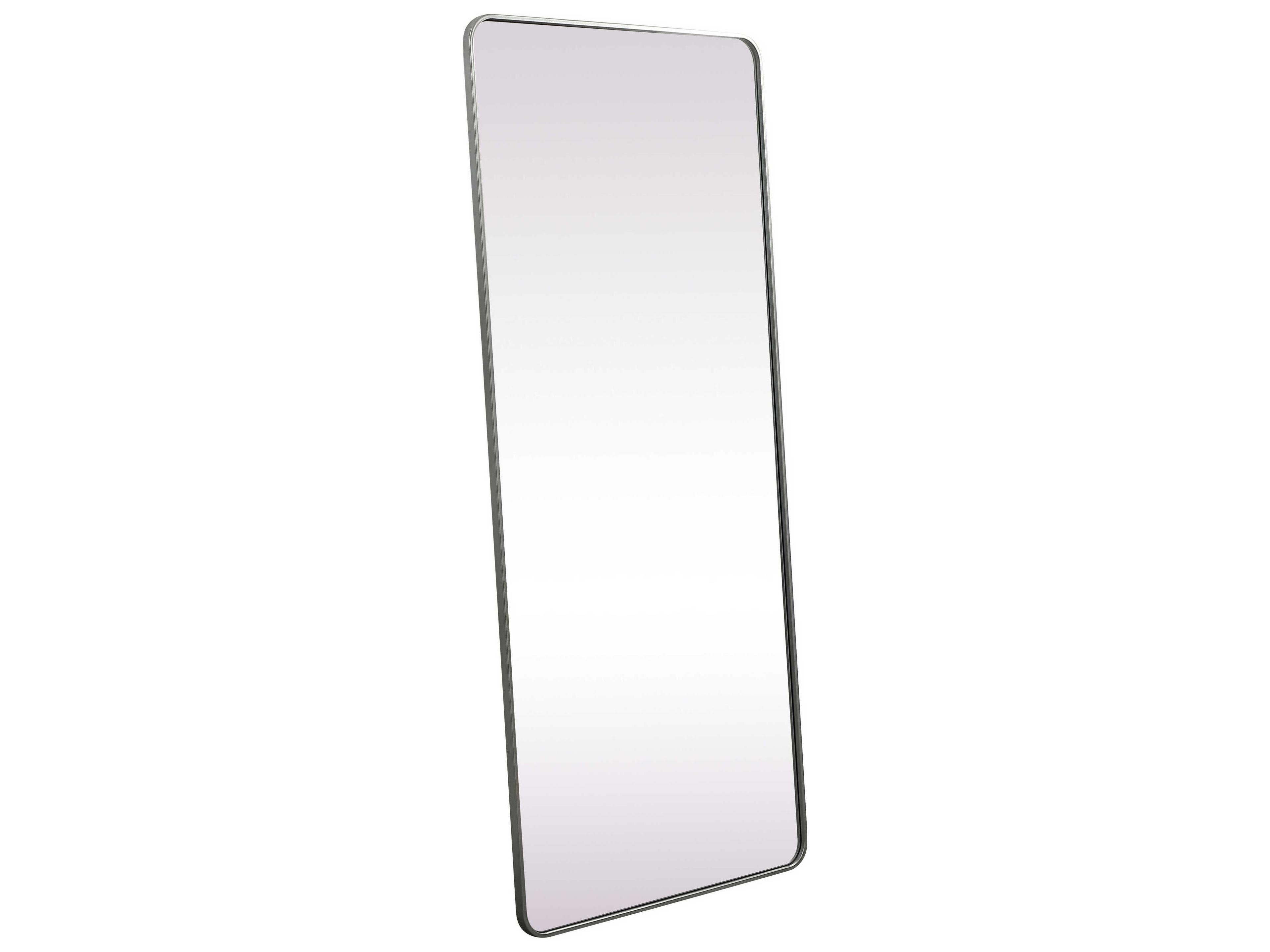 Elegant Lighting Evermore Silver Rectangular Floor Mirror