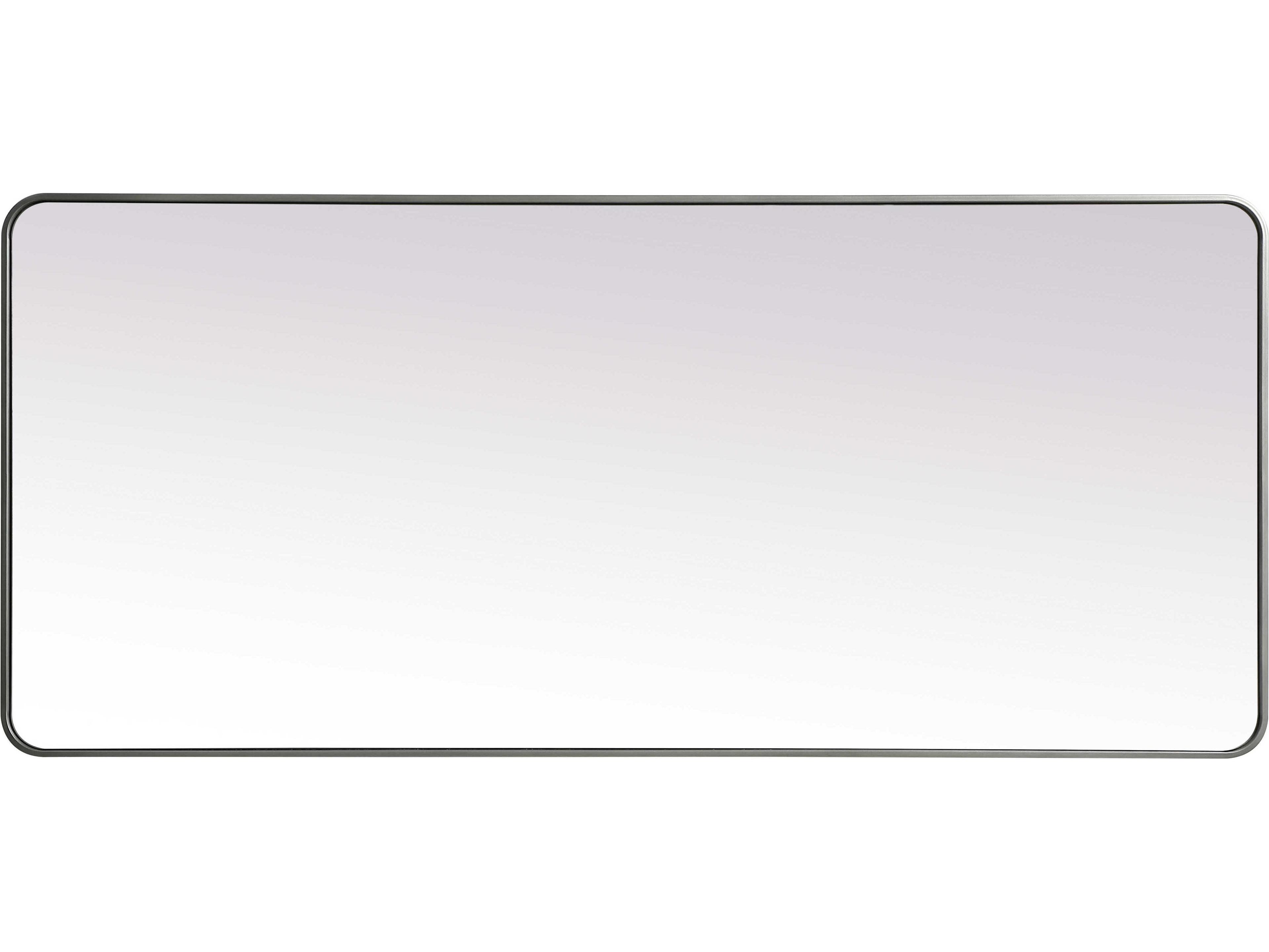 Elegant Lighting Evermore Silver Rectangular Floor Mirror