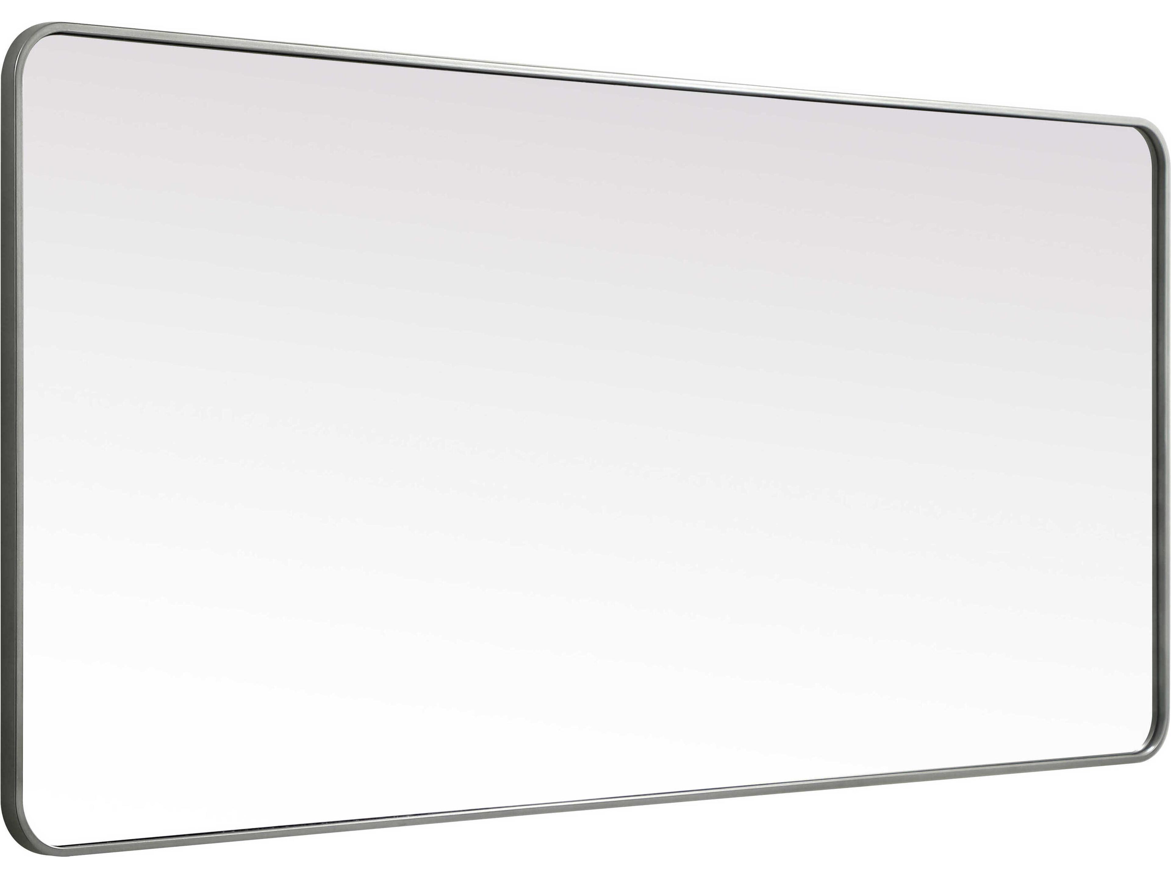 Elegant Lighting Evermore Silver Rectangular Floor Mirror