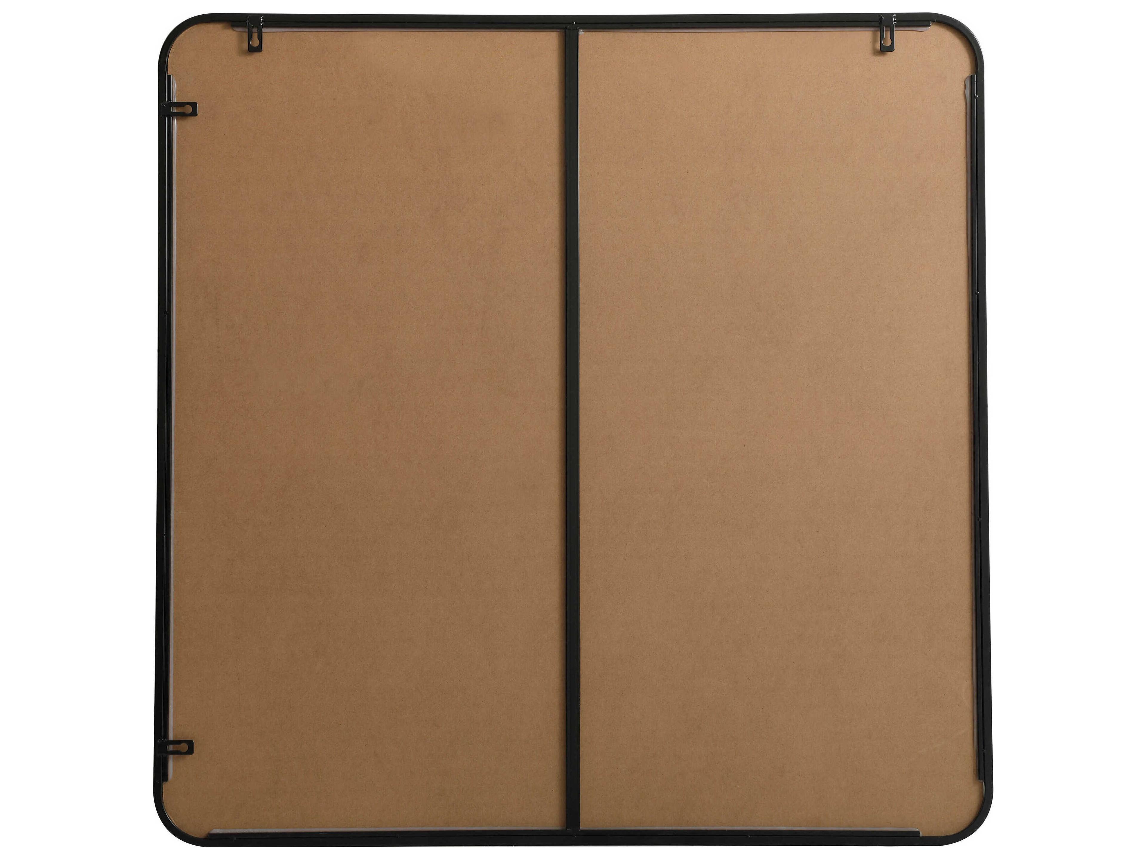 Elegant Lighting Evermore Black Rectangular Wall Mirror