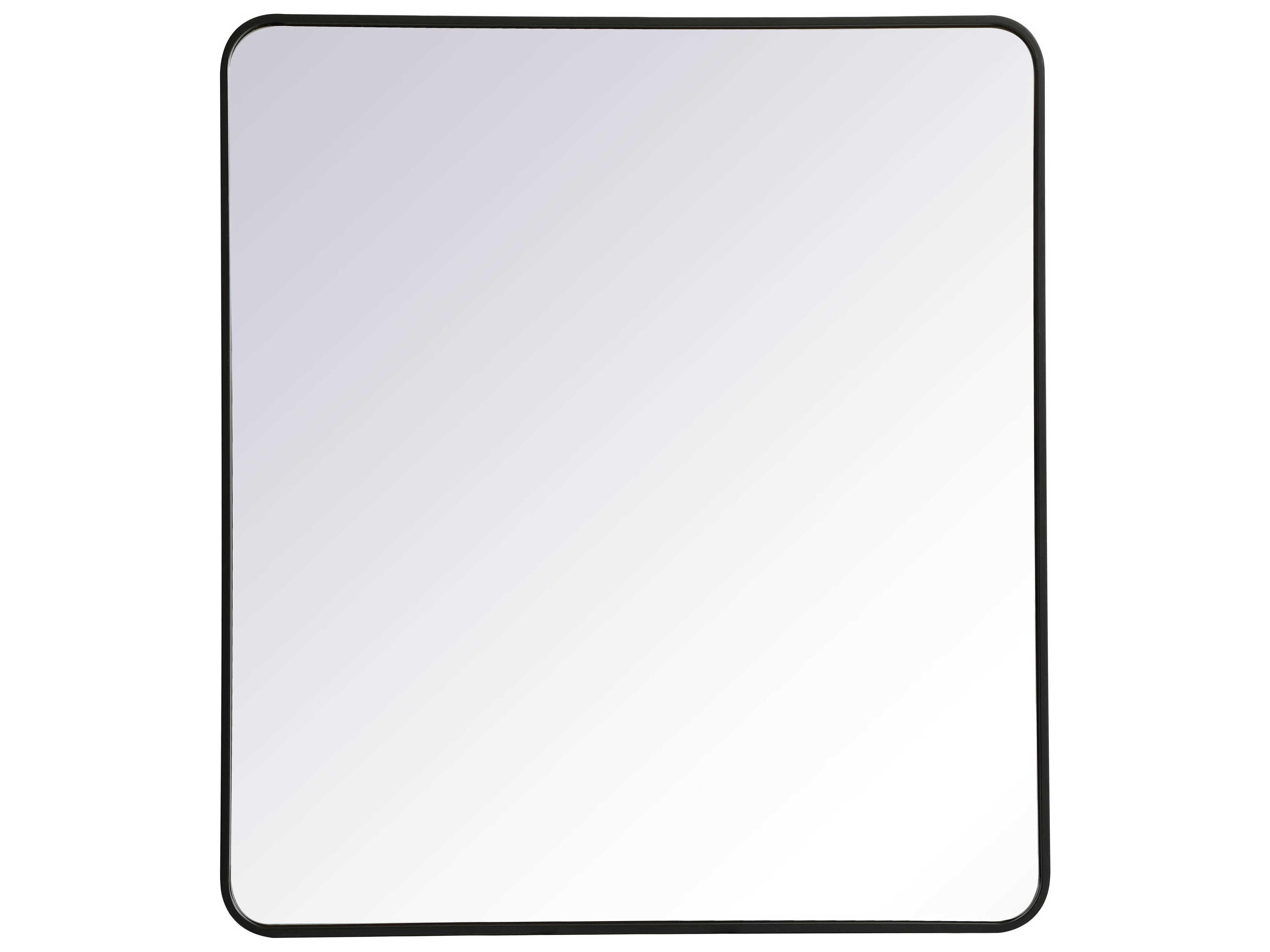 Evermore Rectangular Wall Mirror Modern Black