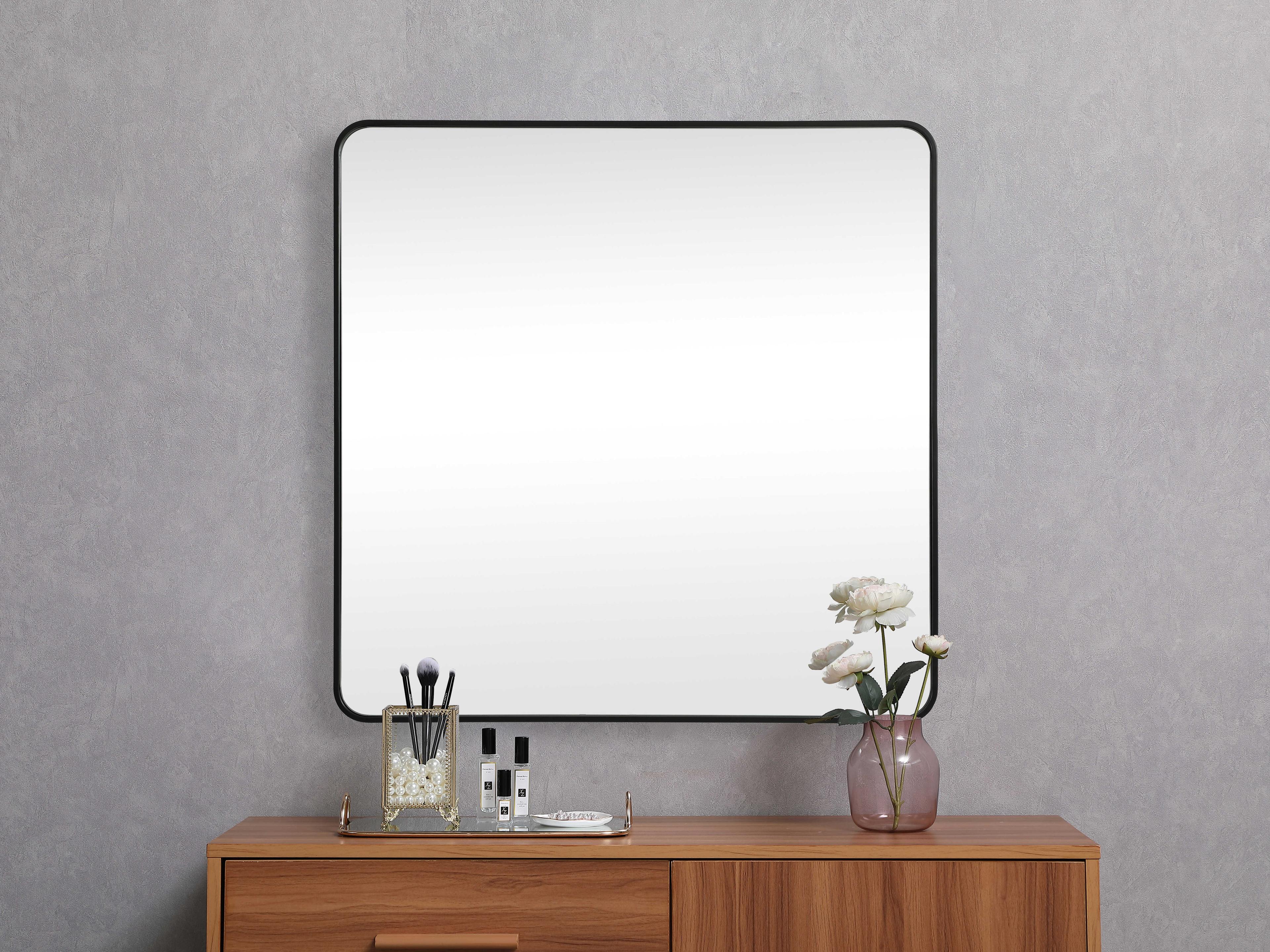 Elegant Lighting Evermore Square Wall Mirror