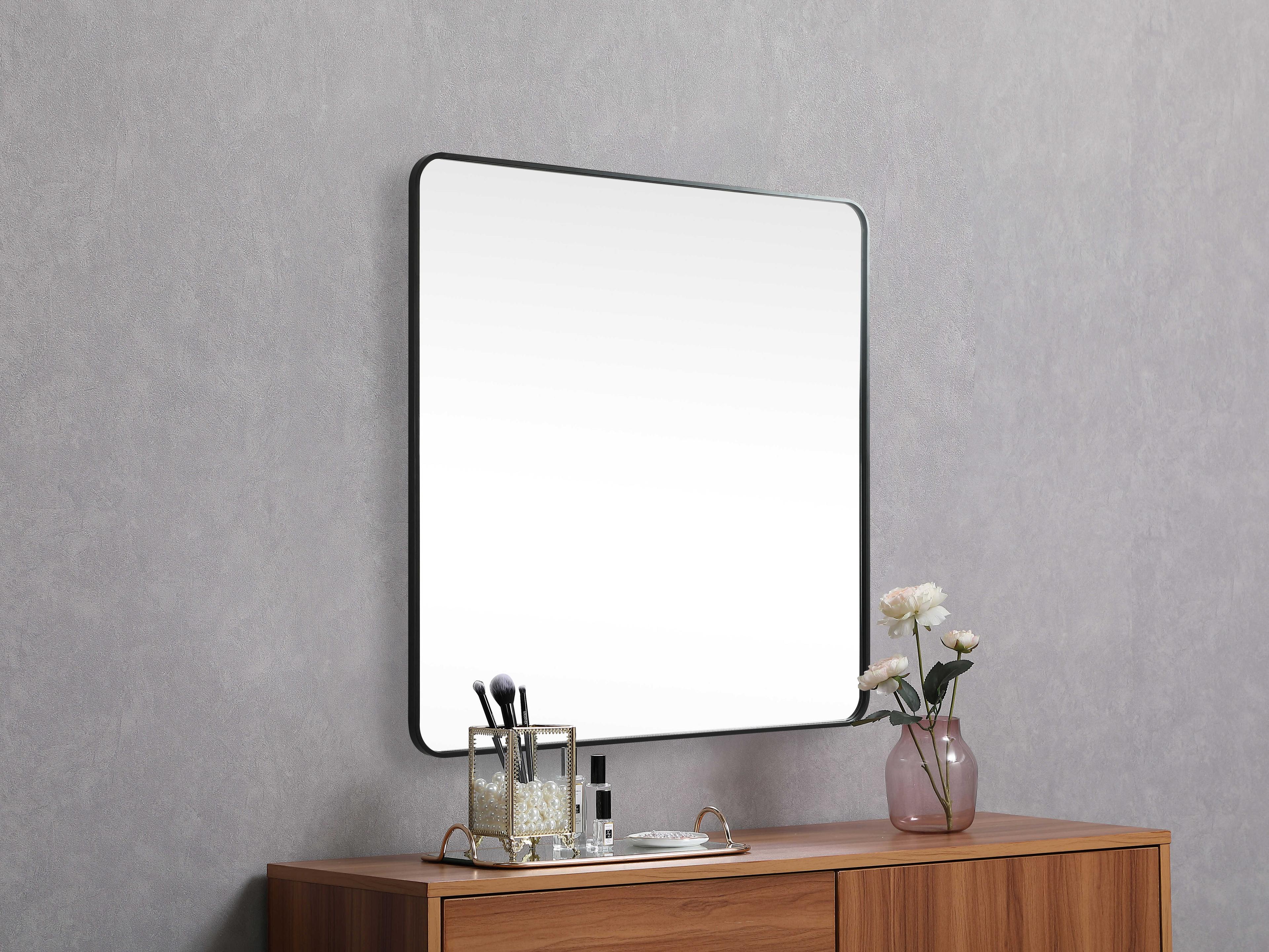 Elegant Lighting Evermore Square Wall Mirror