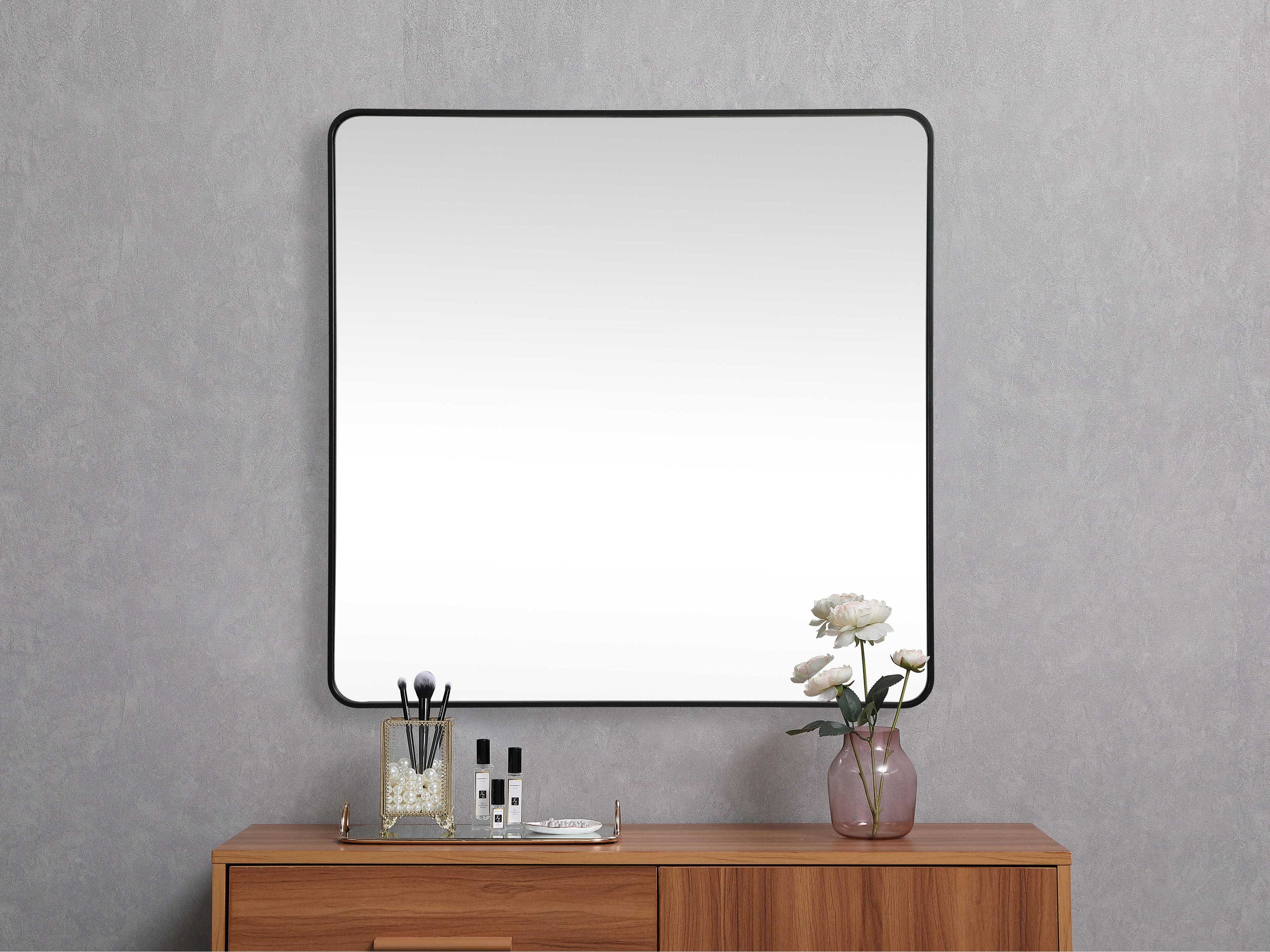 Elegant Lighting Evermore Square Wall Mirror