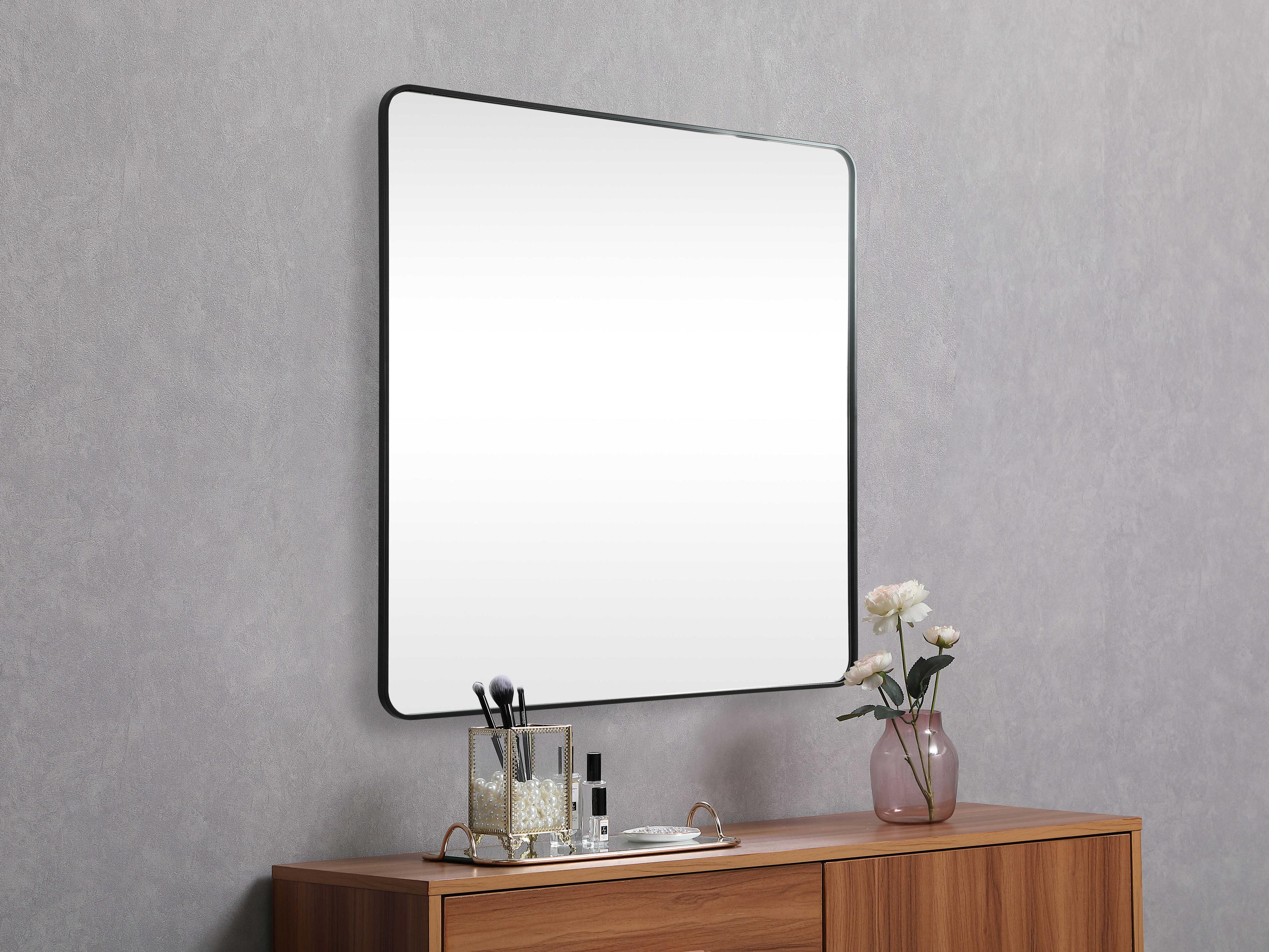 Elegant Lighting Evermore Square Wall Mirror
