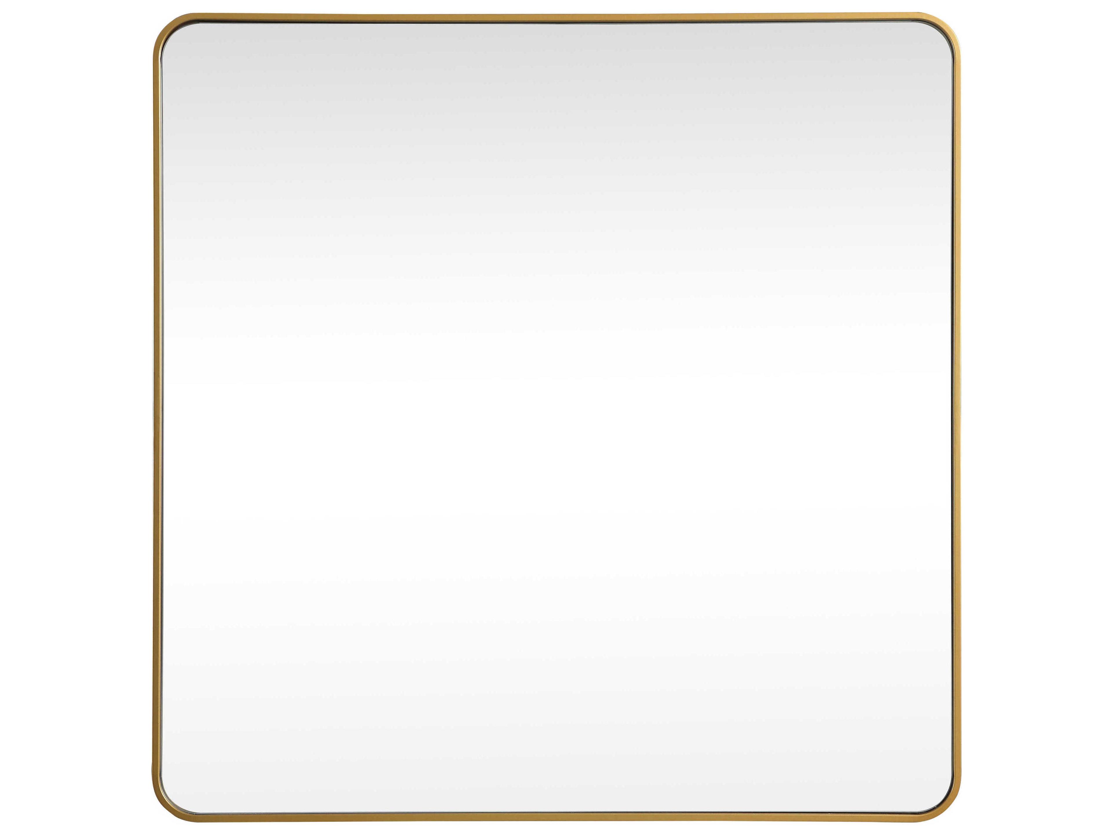 Evermore Mirror Modern Brass Square