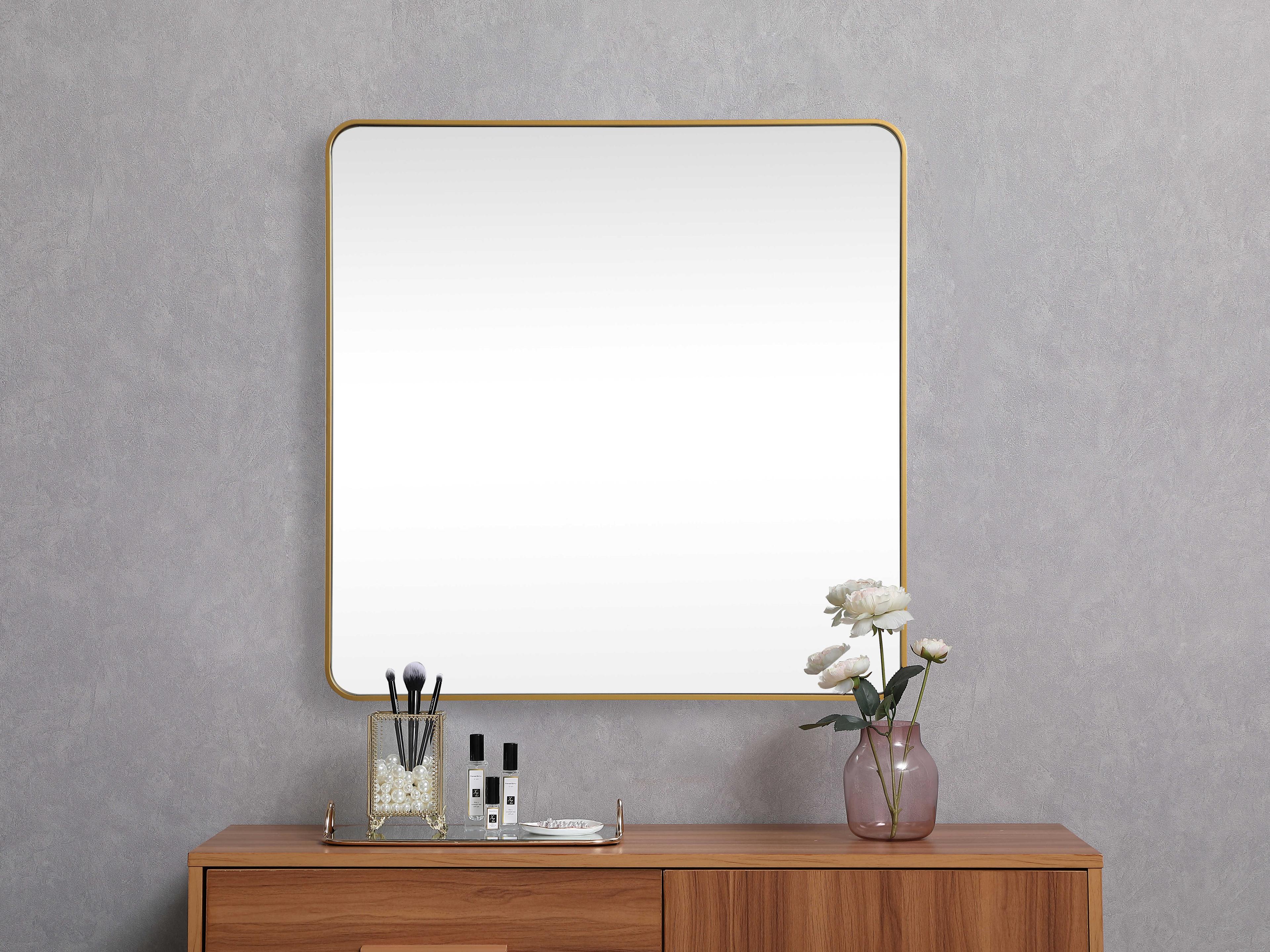 Elegant Lighting Evermore Square Wall Mirror