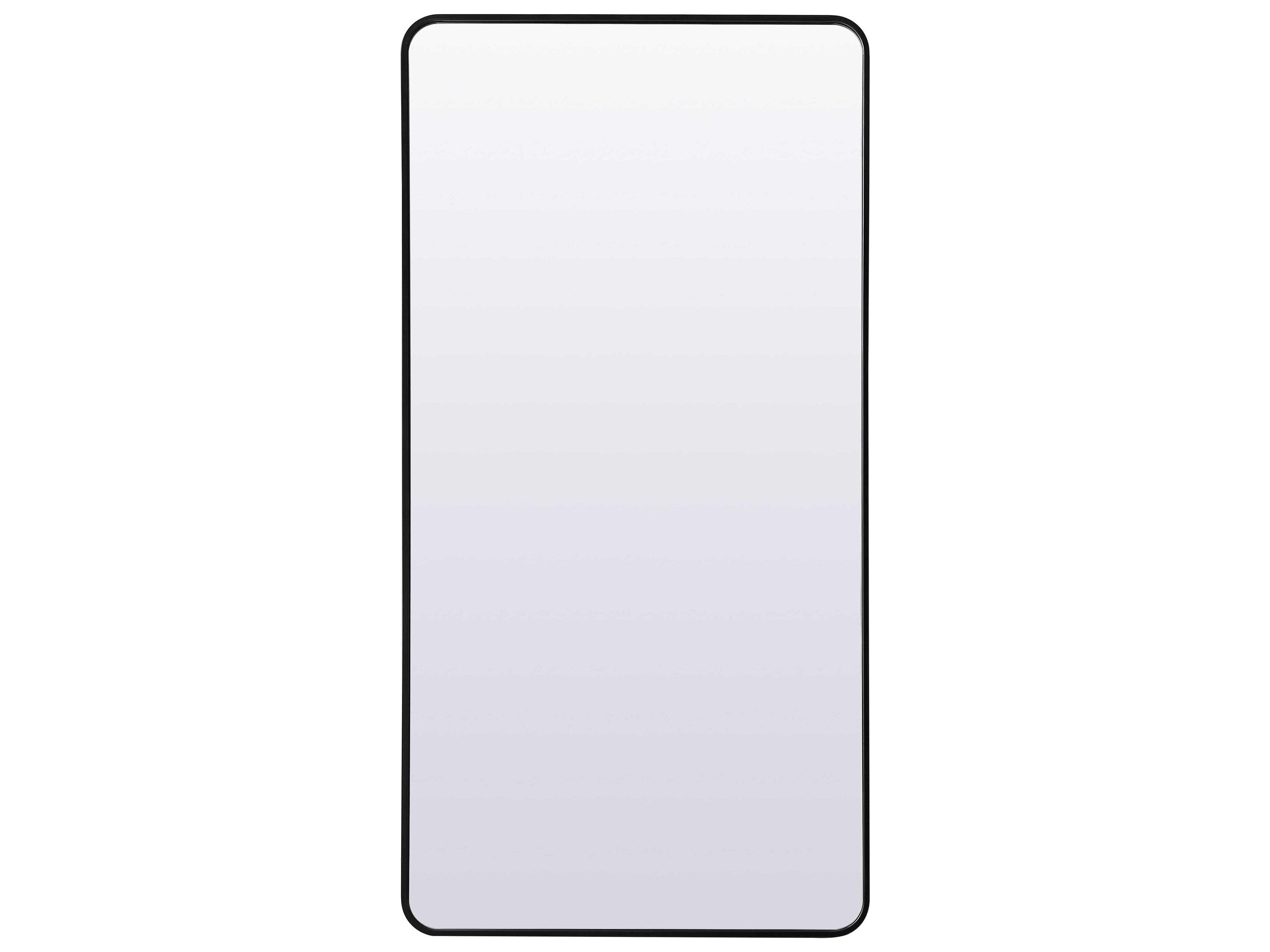 Evermore Black Rectangular Floor Mirror