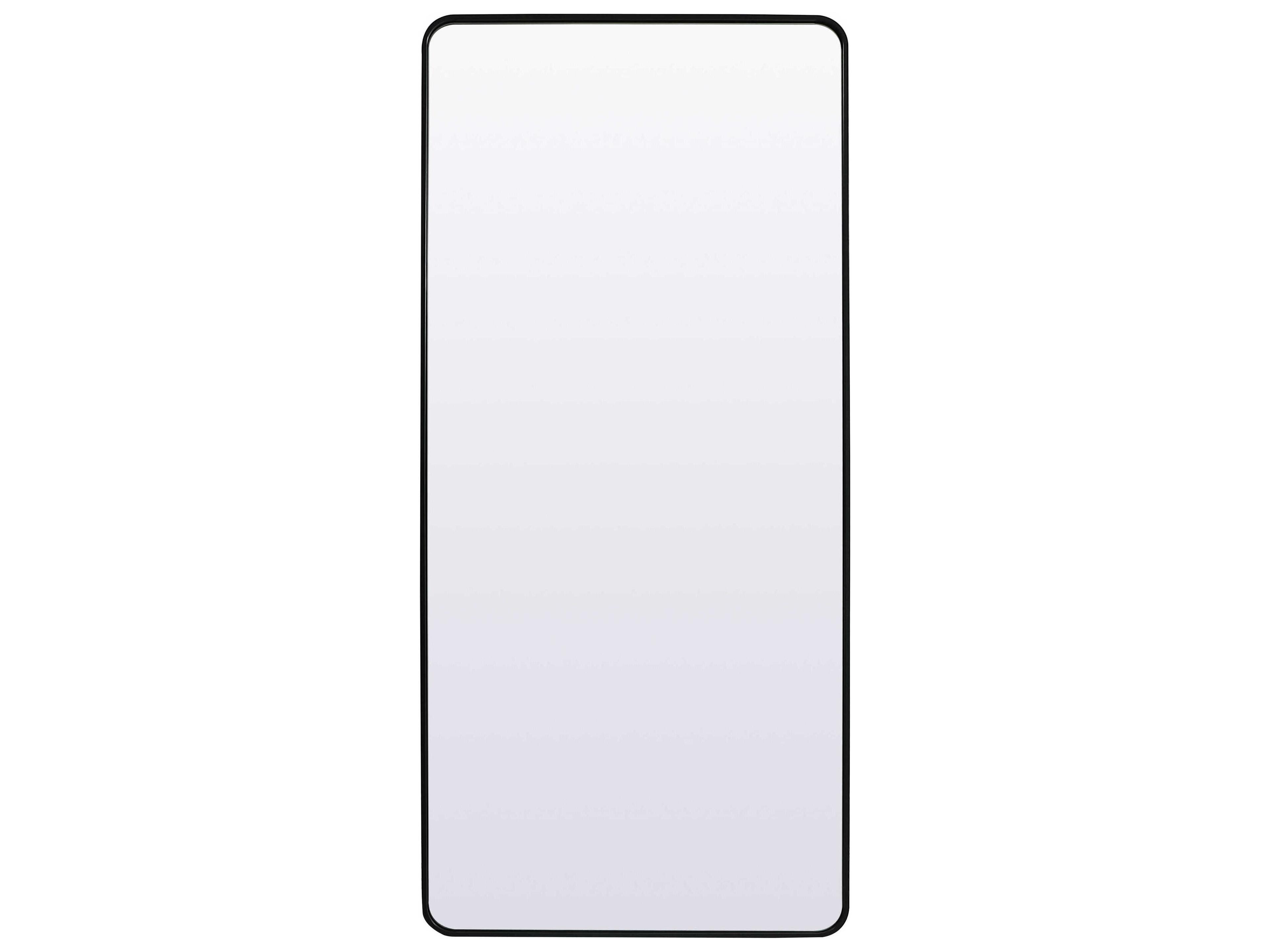 Evermore Black Rectangular Floor Mirror