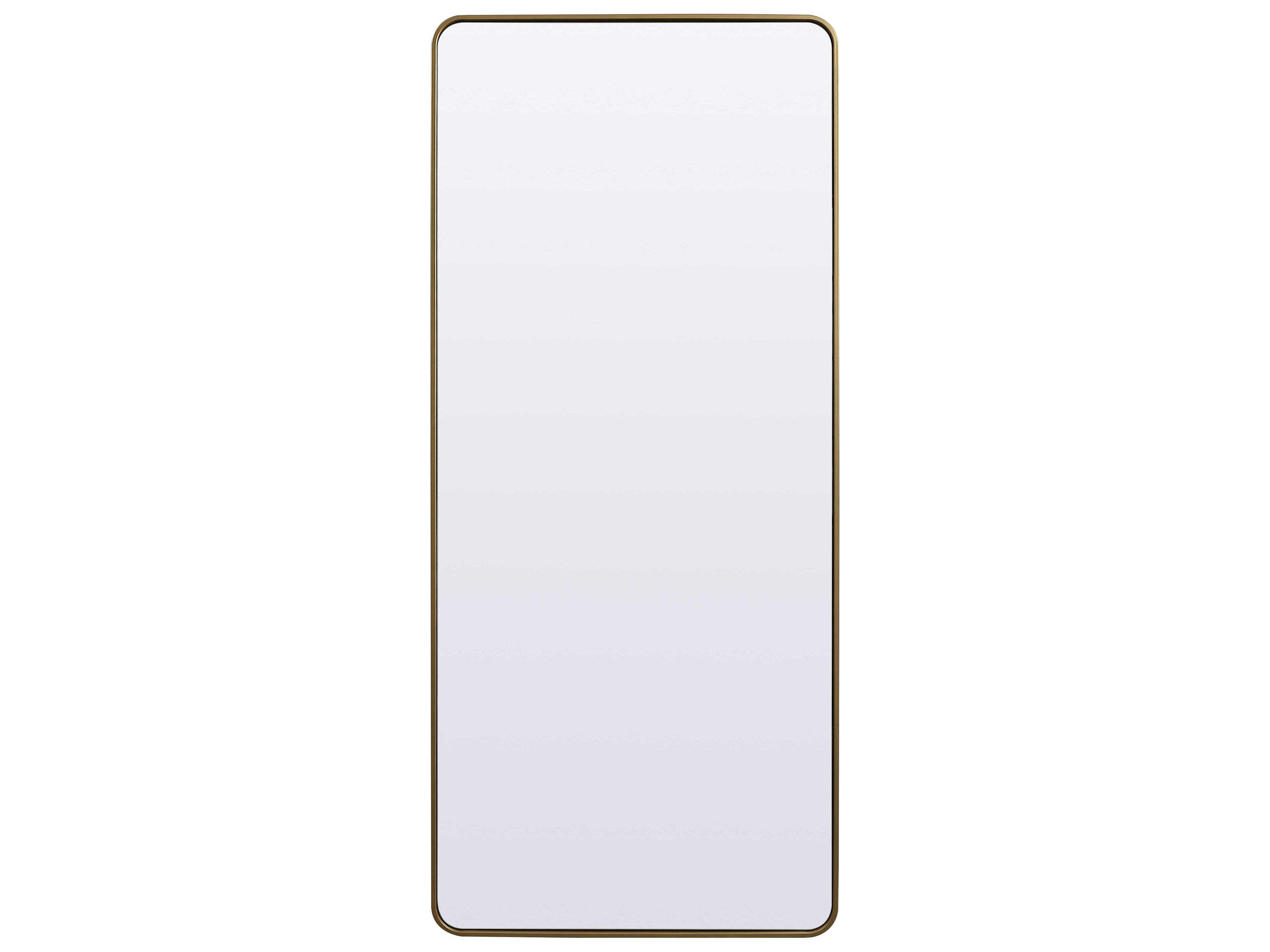 Evermore Floor Mirror Rectangular Brass