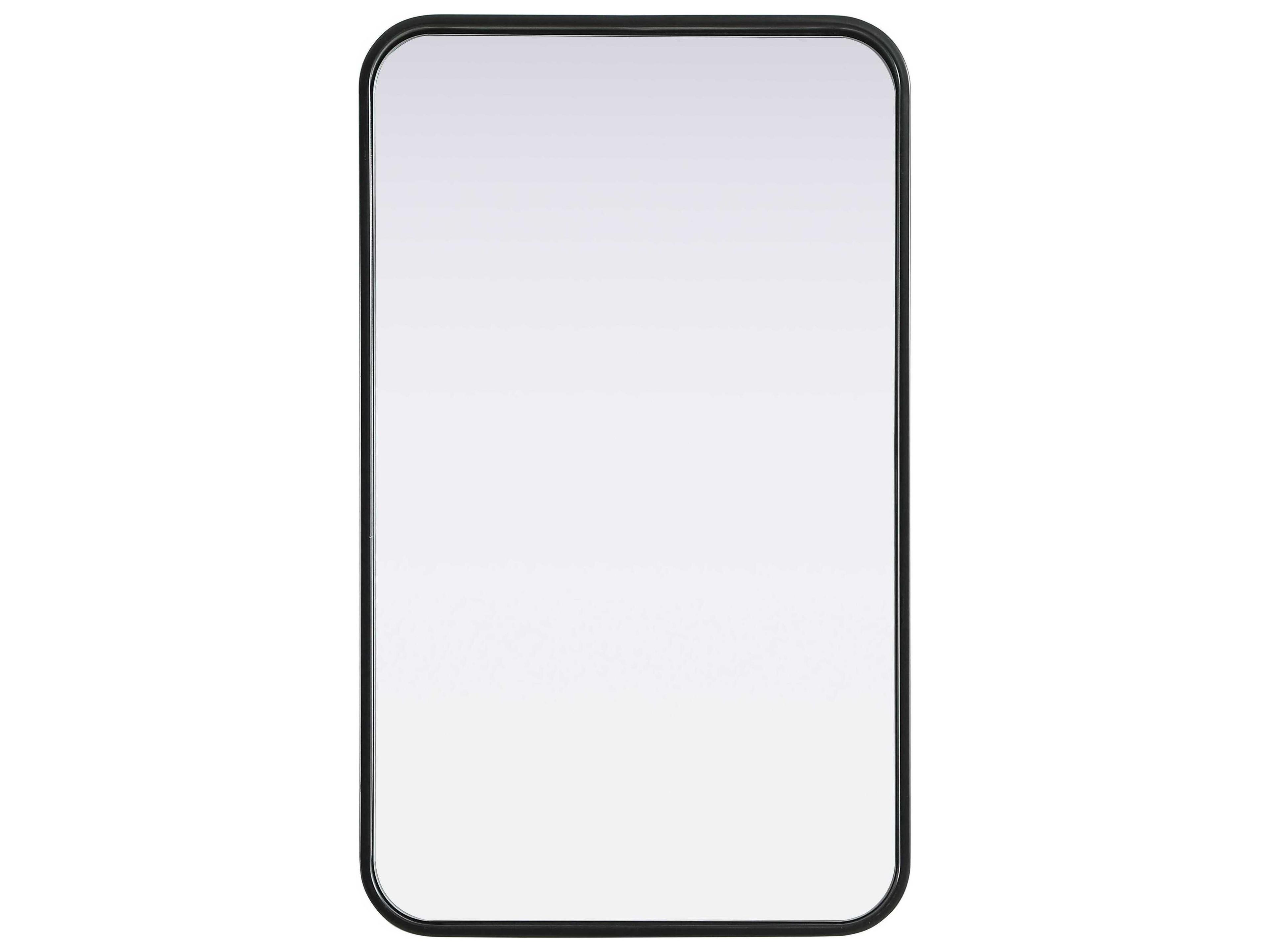 Elegant Lighting Remy Black Rectangular Wall Mirror