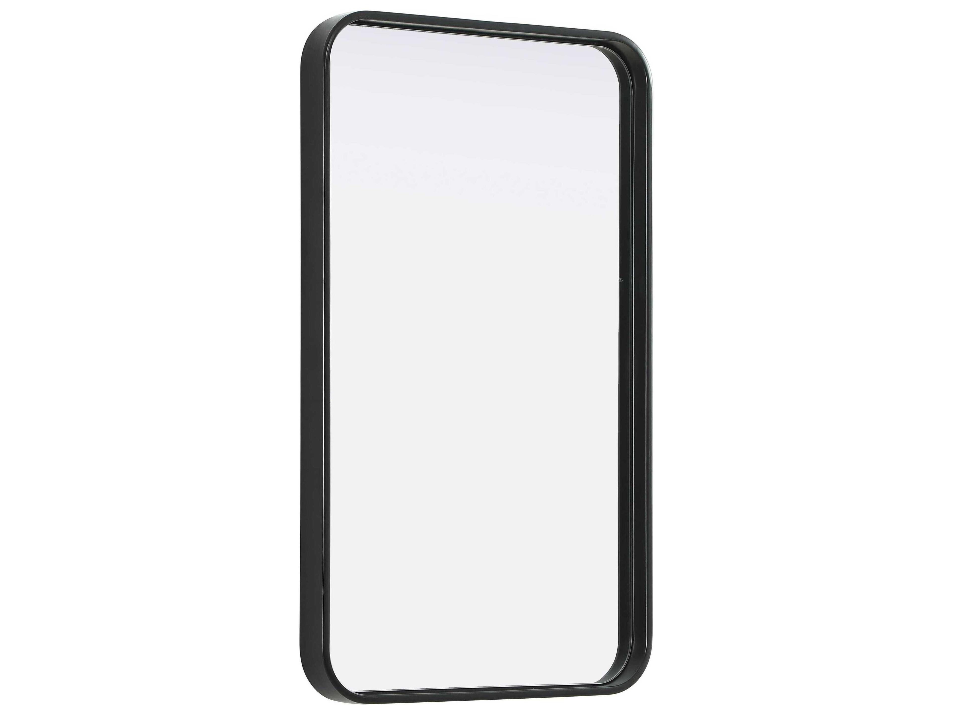 Elegant Lighting Remy Black Rectangular Wall Mirror