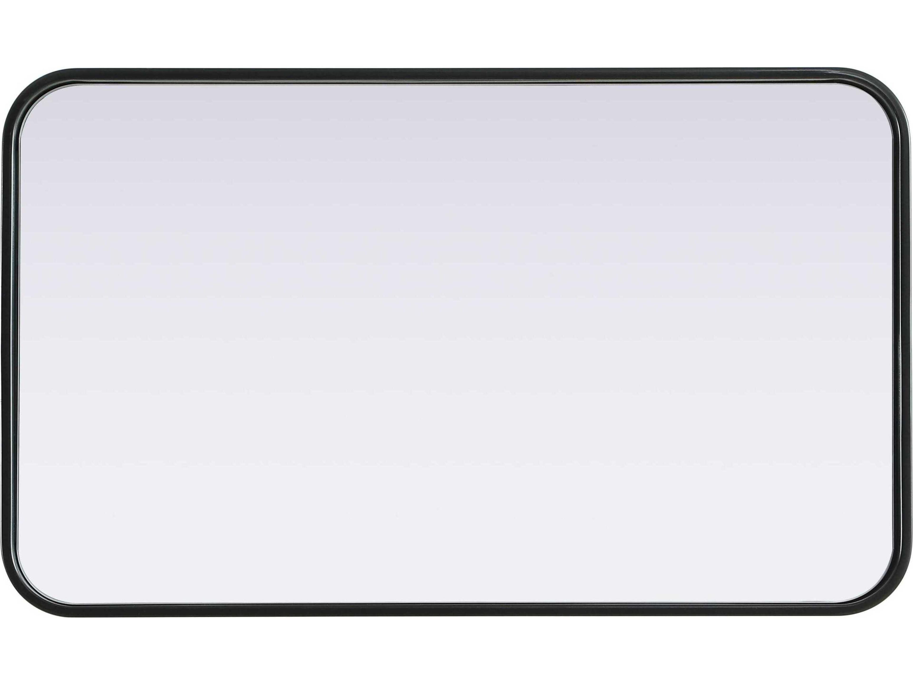 Elegant Lighting Remy Black Rectangular Wall Mirror