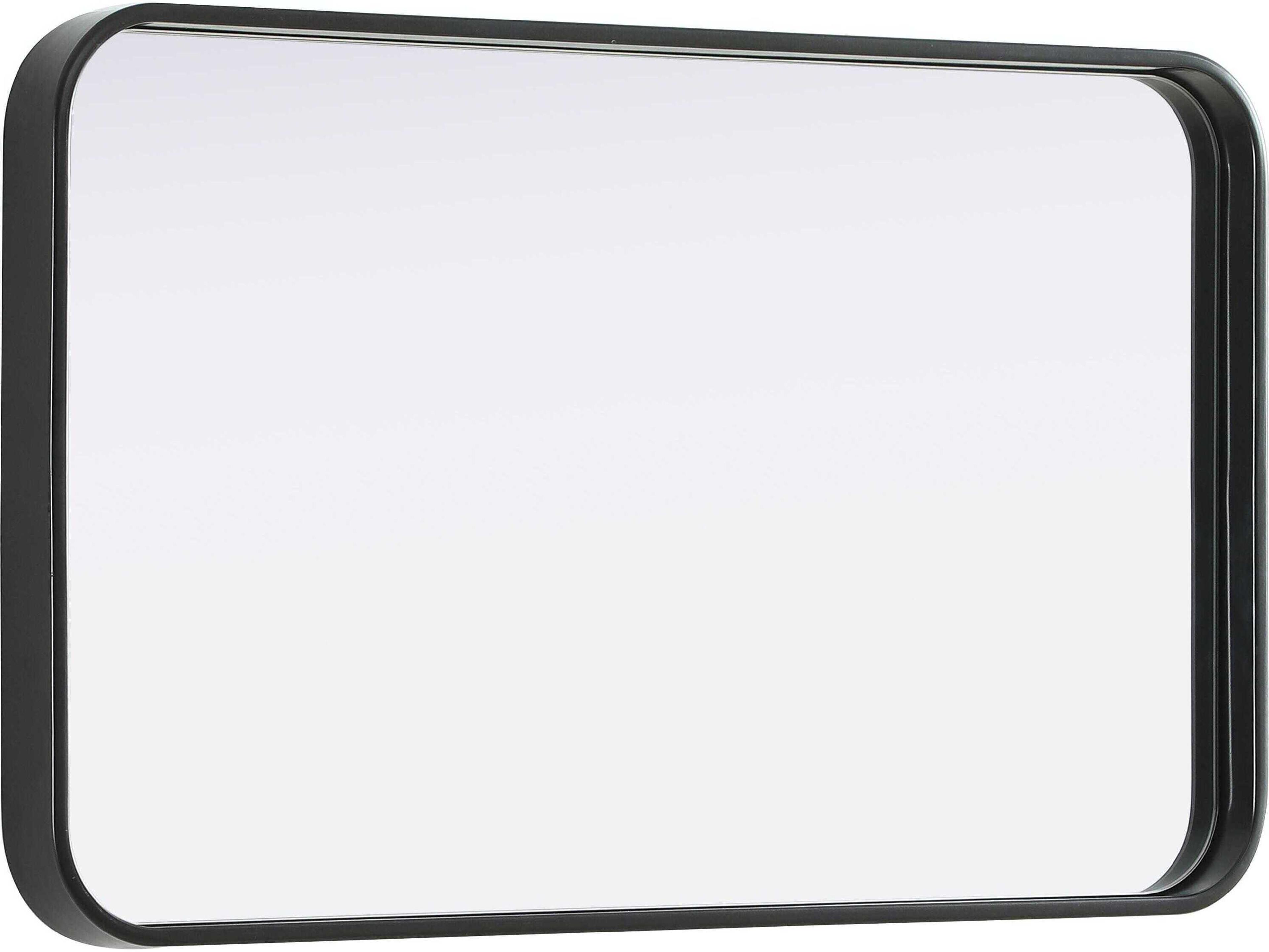 Elegant Lighting Remy Black Rectangular Wall Mirror