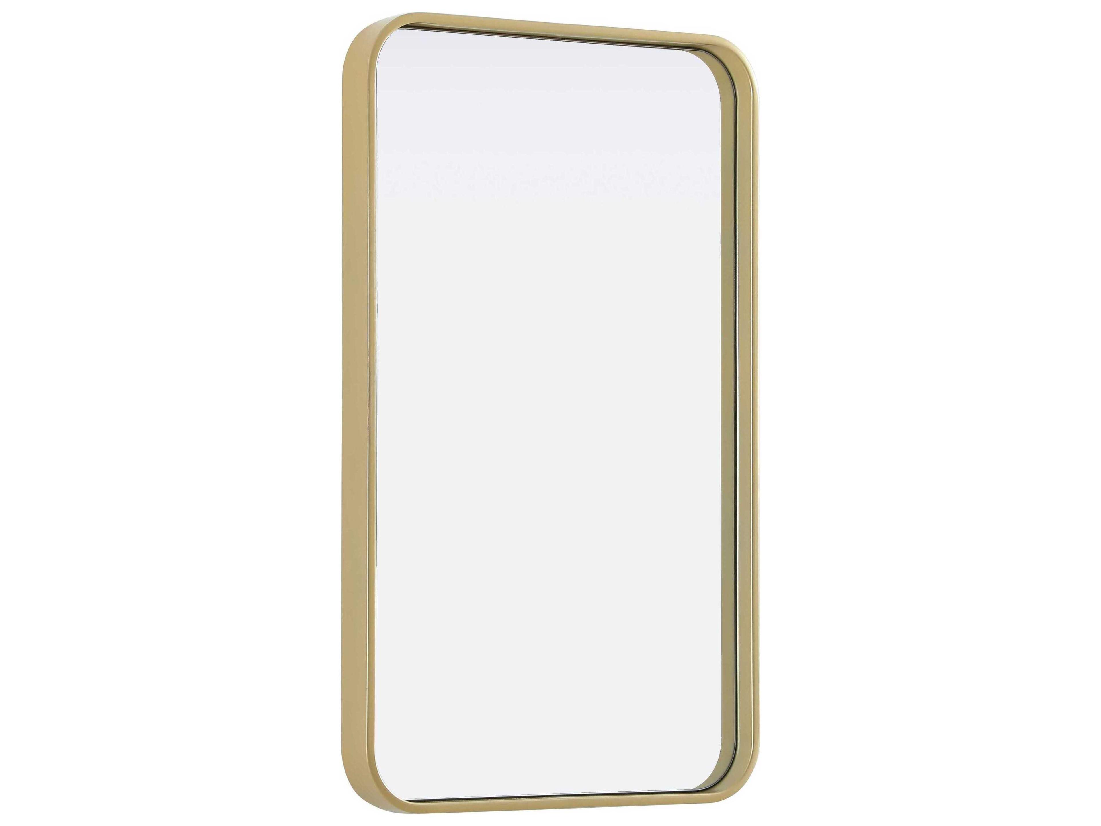 Elegant Lighting Remy Brass Rectangular Wall Mirror