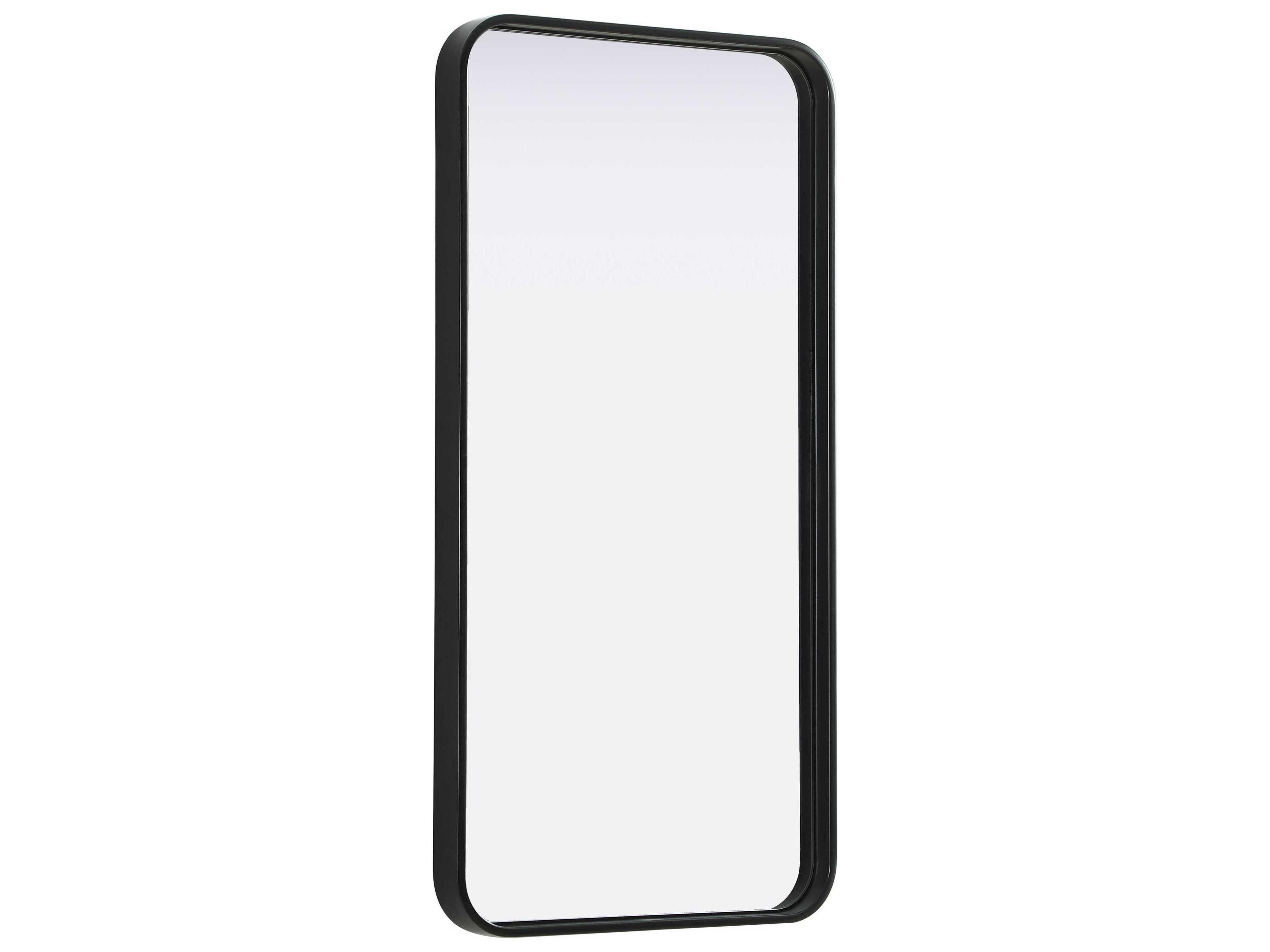 Elegant Lighting Remy Black Rectangular Wall Mirror
