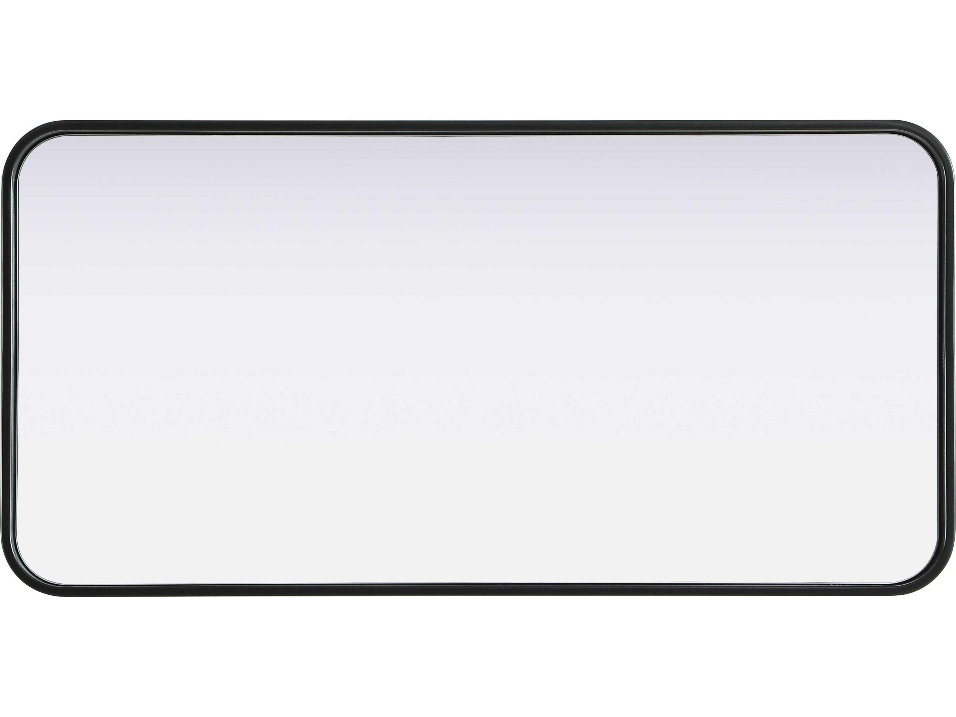 Elegant Lighting Remy Black Rectangular Wall Mirror