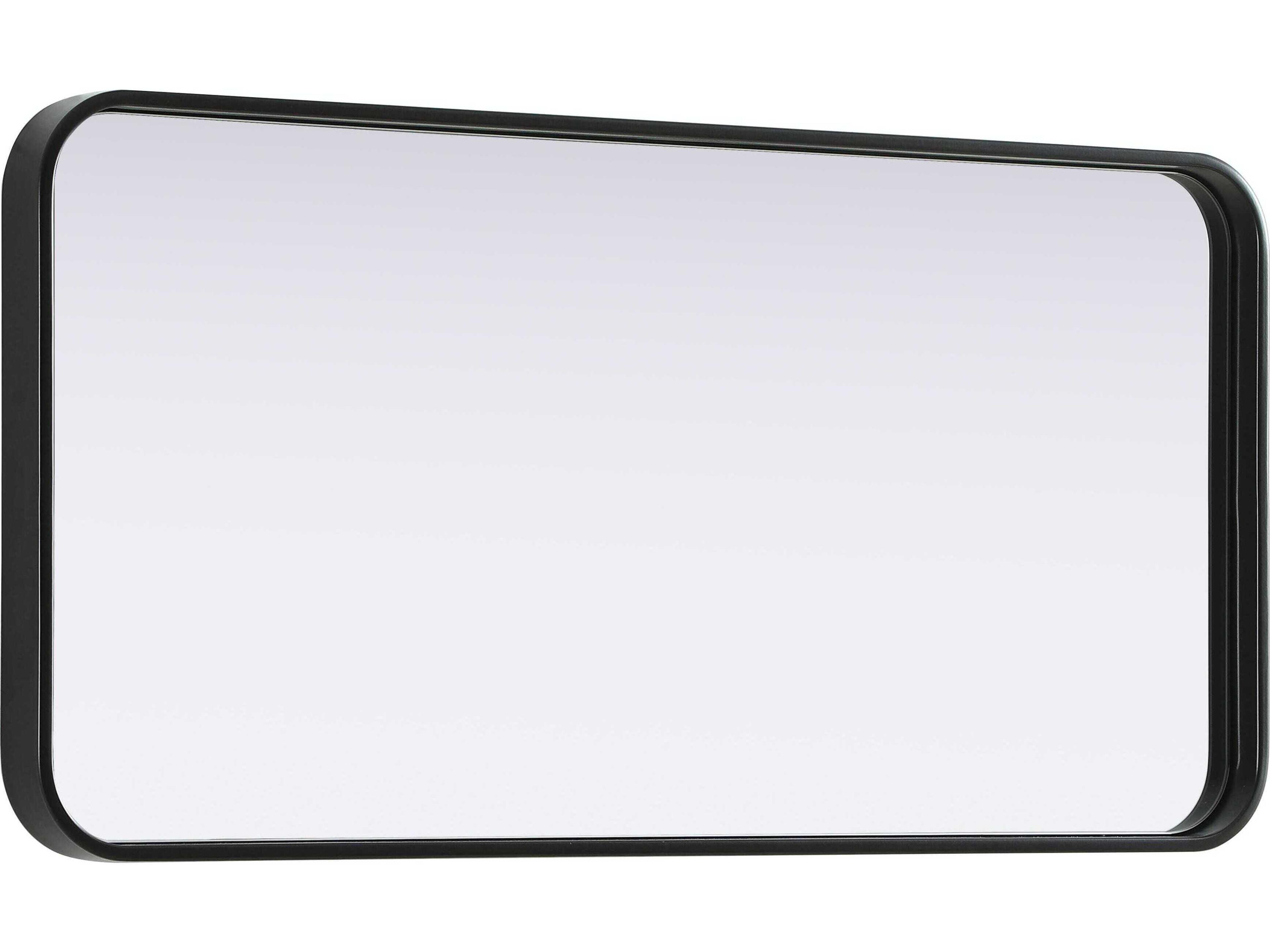 Elegant Lighting Remy Black Rectangular Wall Mirror