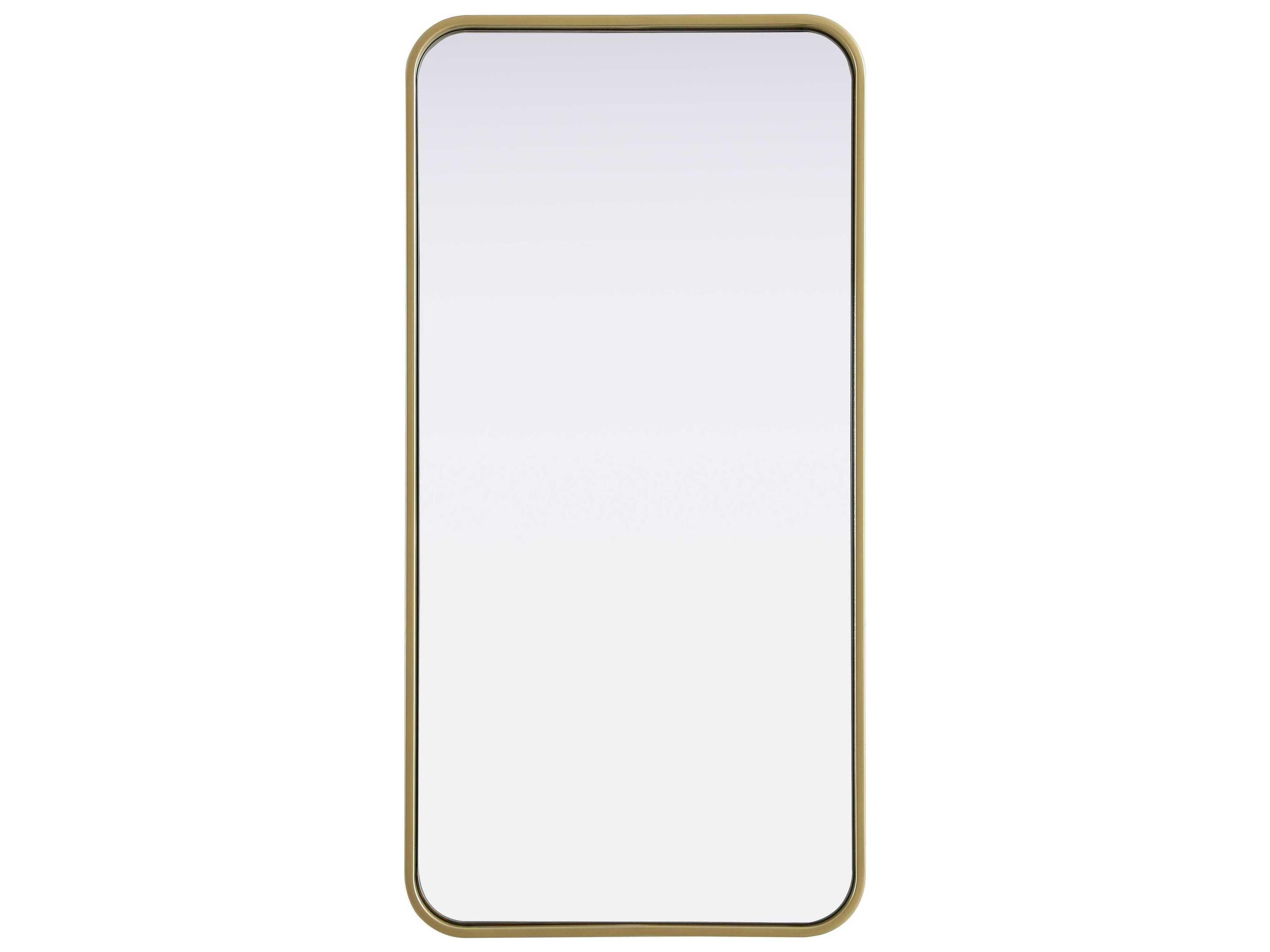 Elegant Lighting Remy Brass Rectangular Wall Mirror