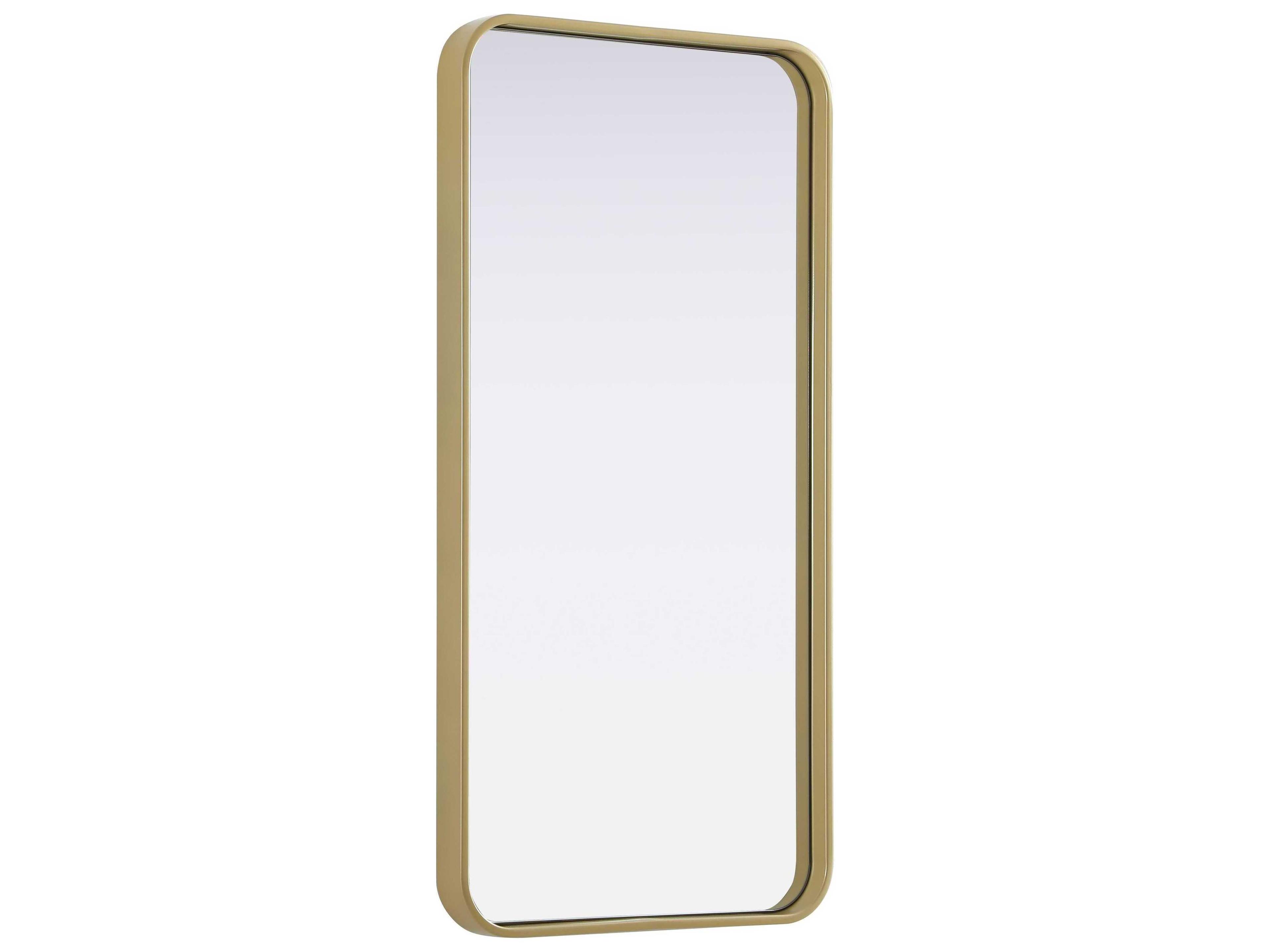 Elegant Lighting Remy Brass Rectangular Wall Mirror