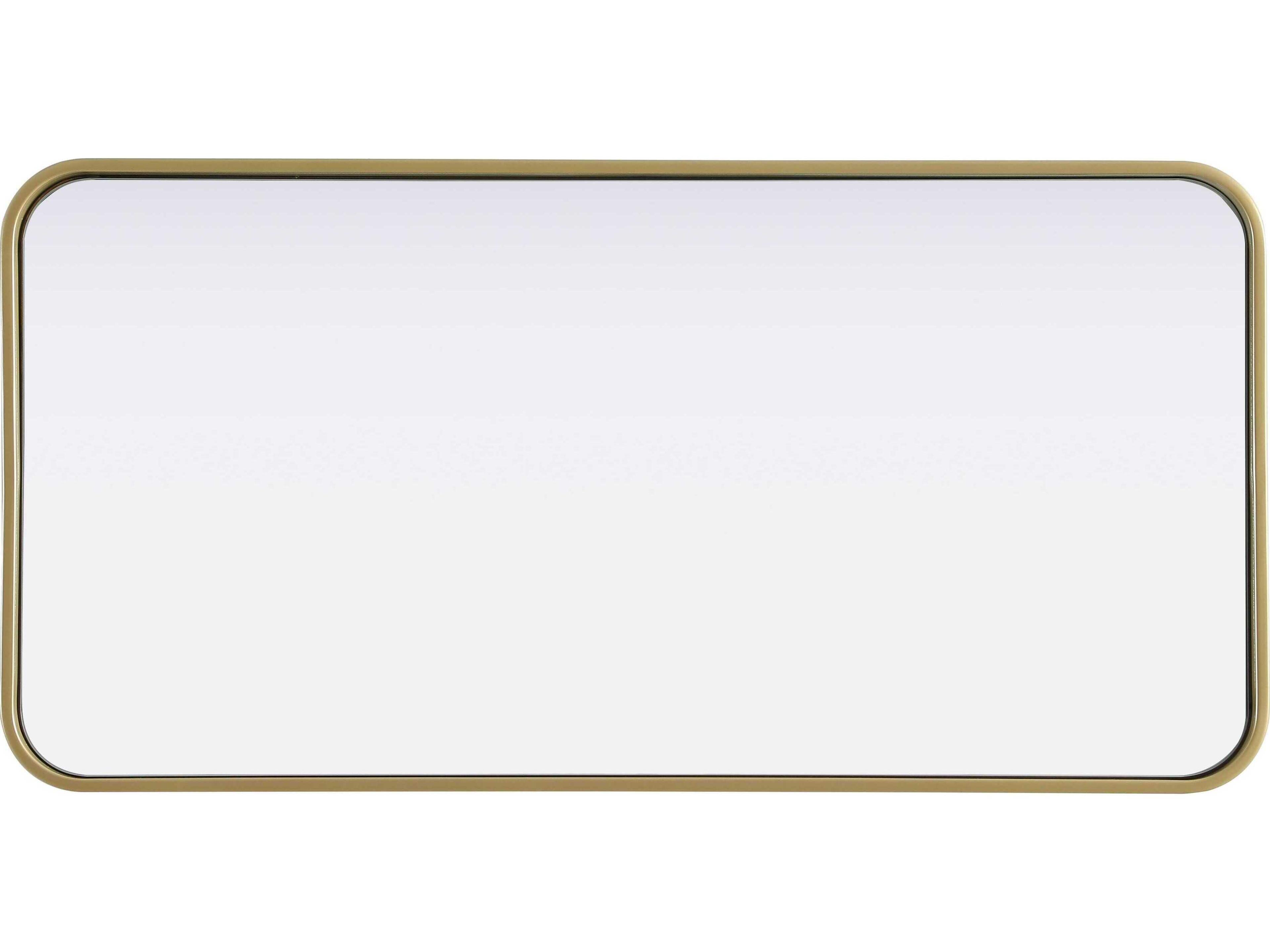 Elegant Lighting Remy Brass Rectangular Wall Mirror
