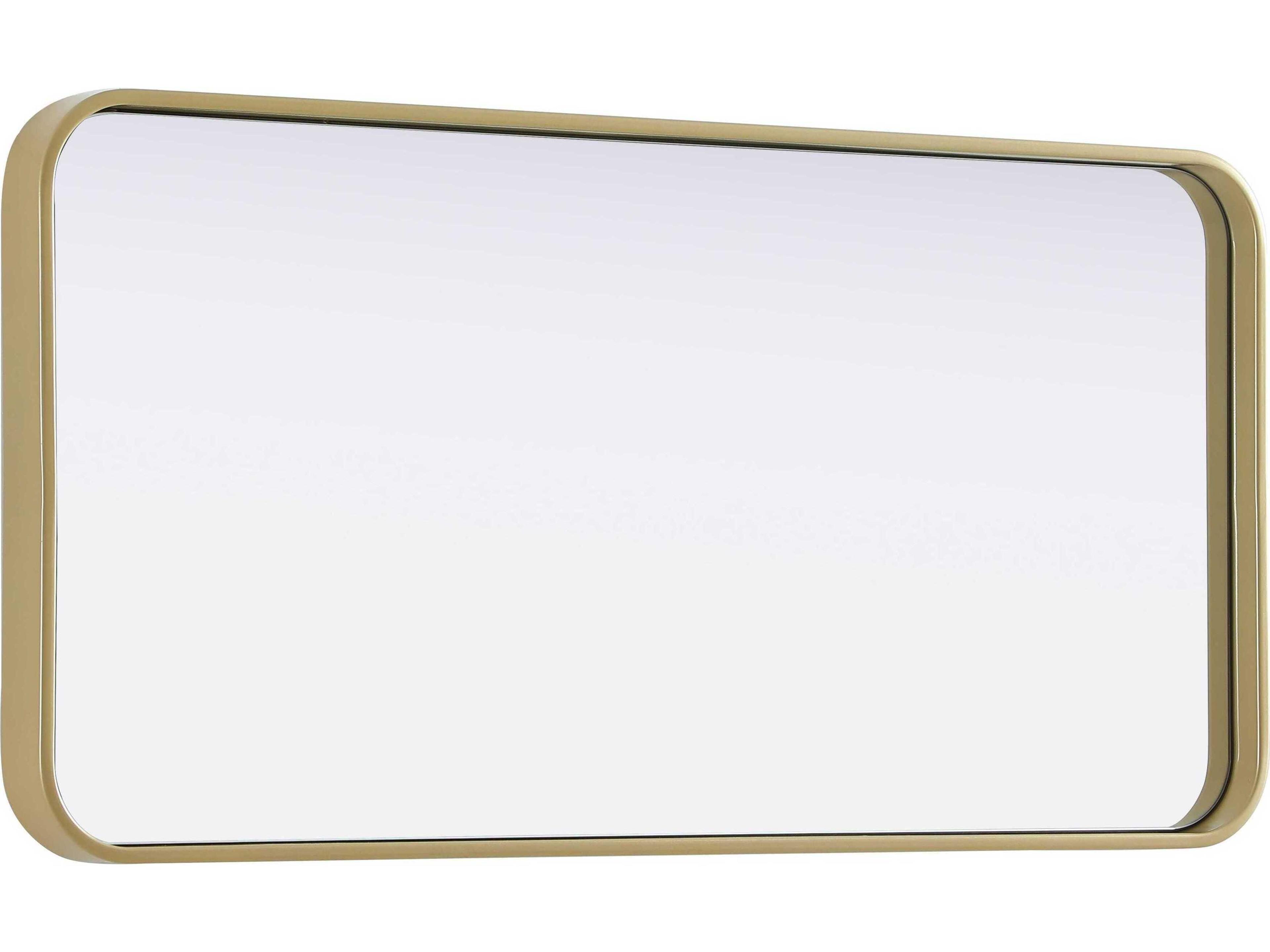 Elegant Lighting Remy Brass Rectangular Wall Mirror