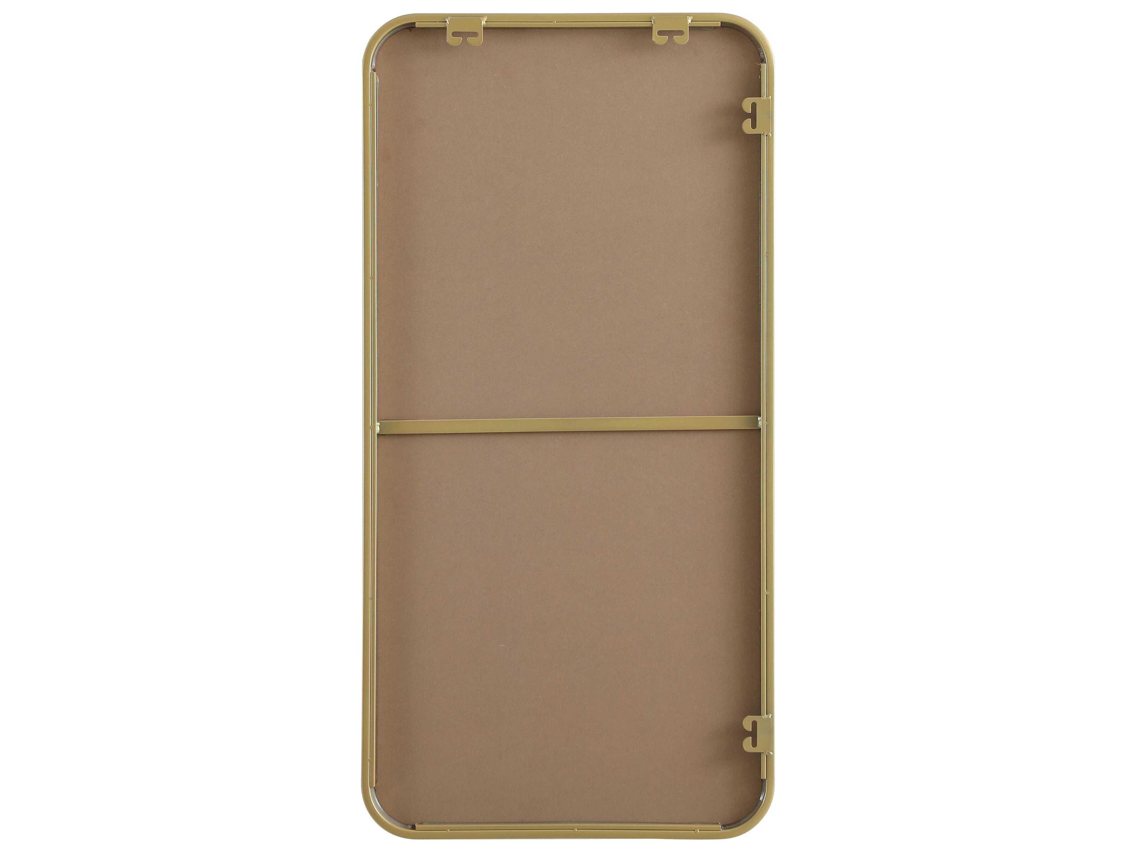 Elegant Lighting Remy Brass Rectangular Wall Mirror