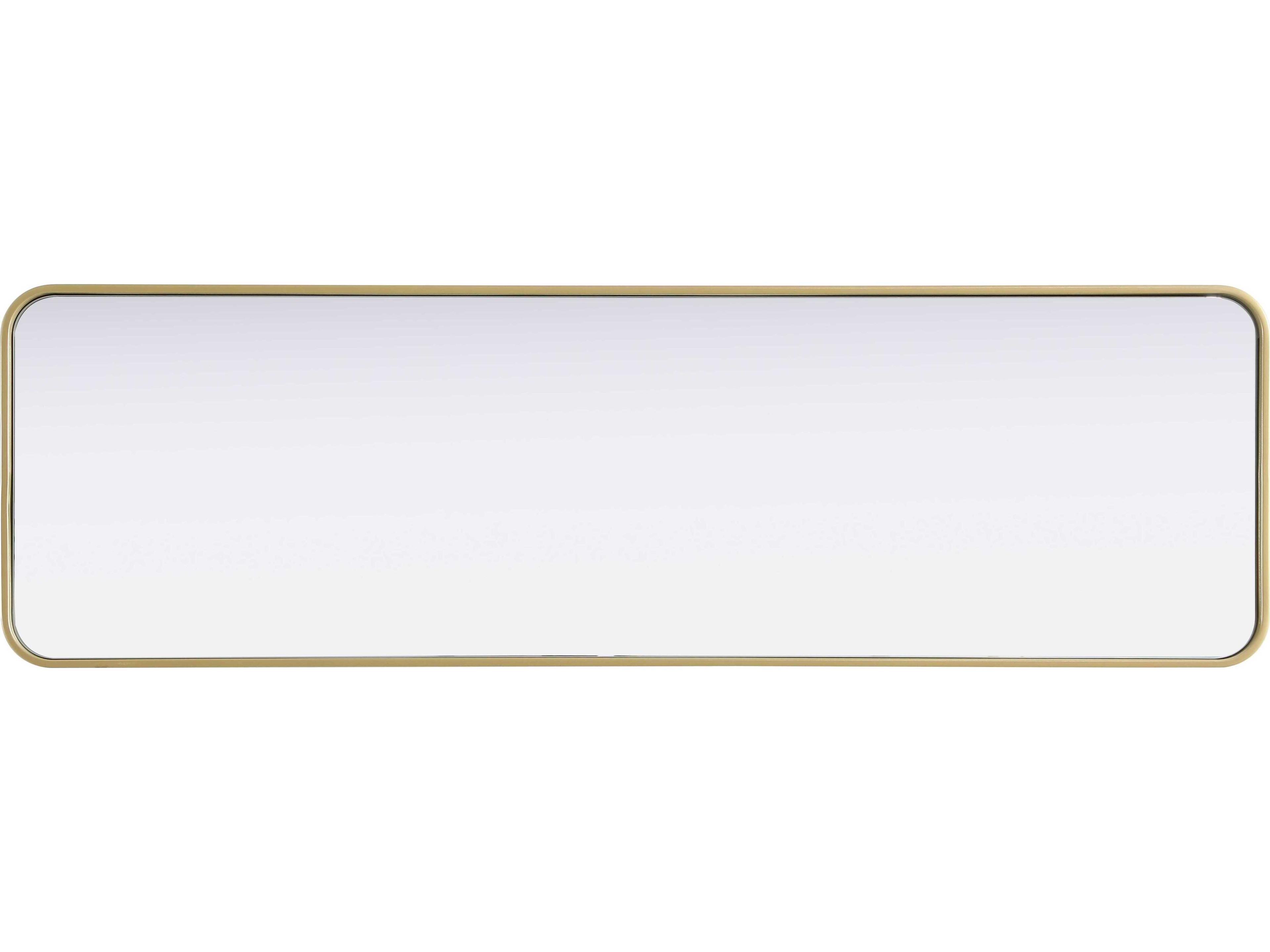 Elegant Lighting Remy Brass Rectangular Wall Mirror
