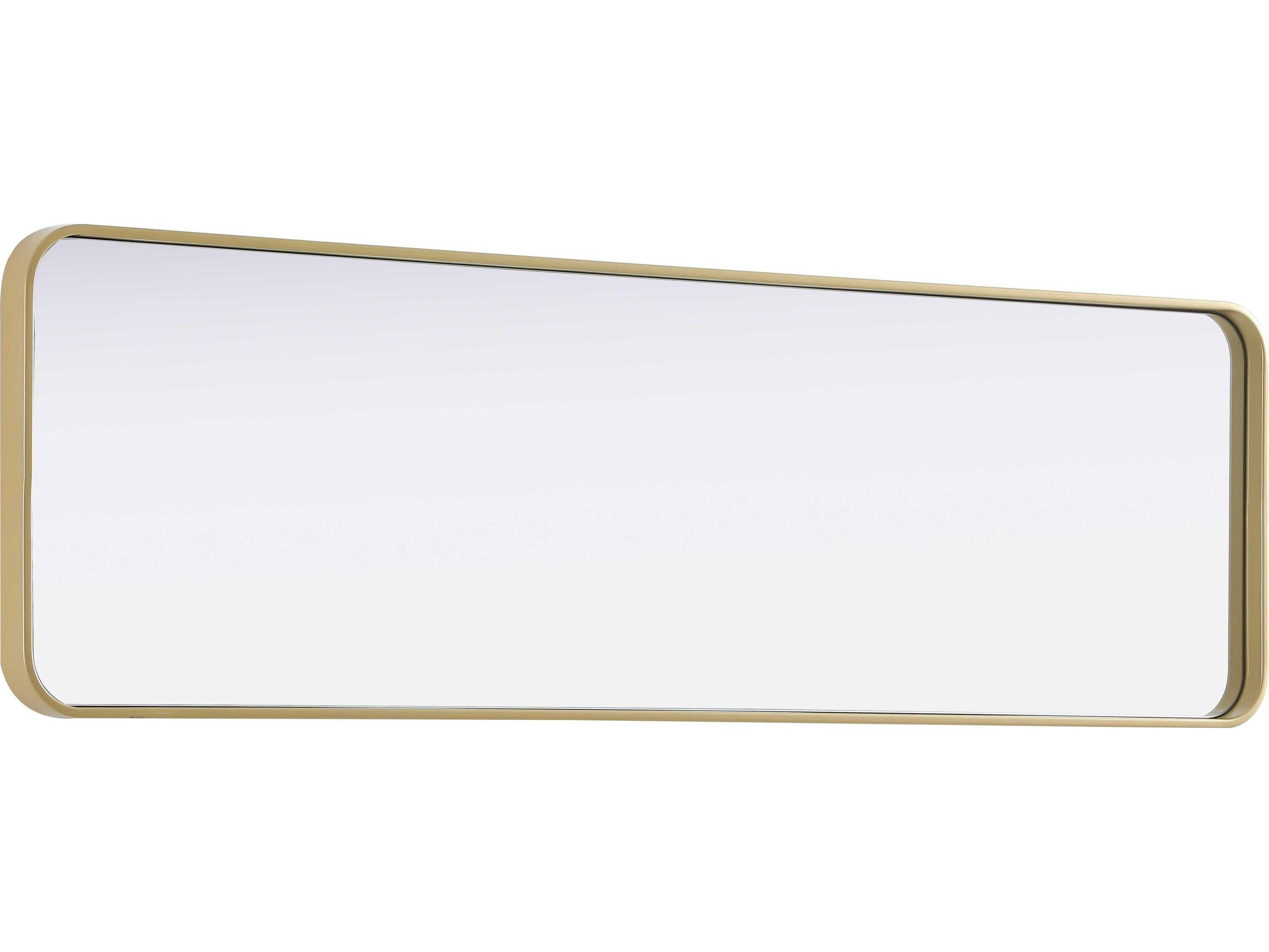 Elegant Lighting Remy Brass Rectangular Wall Mirror