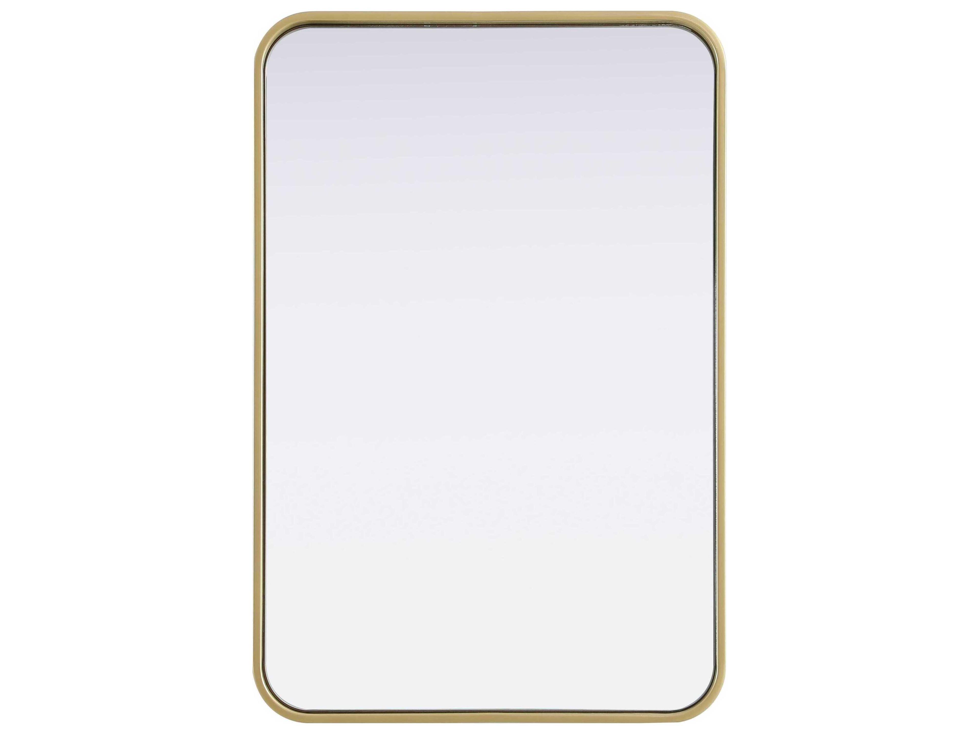 Elegant Lighting Remy Brass Rectangular Wall Mirror