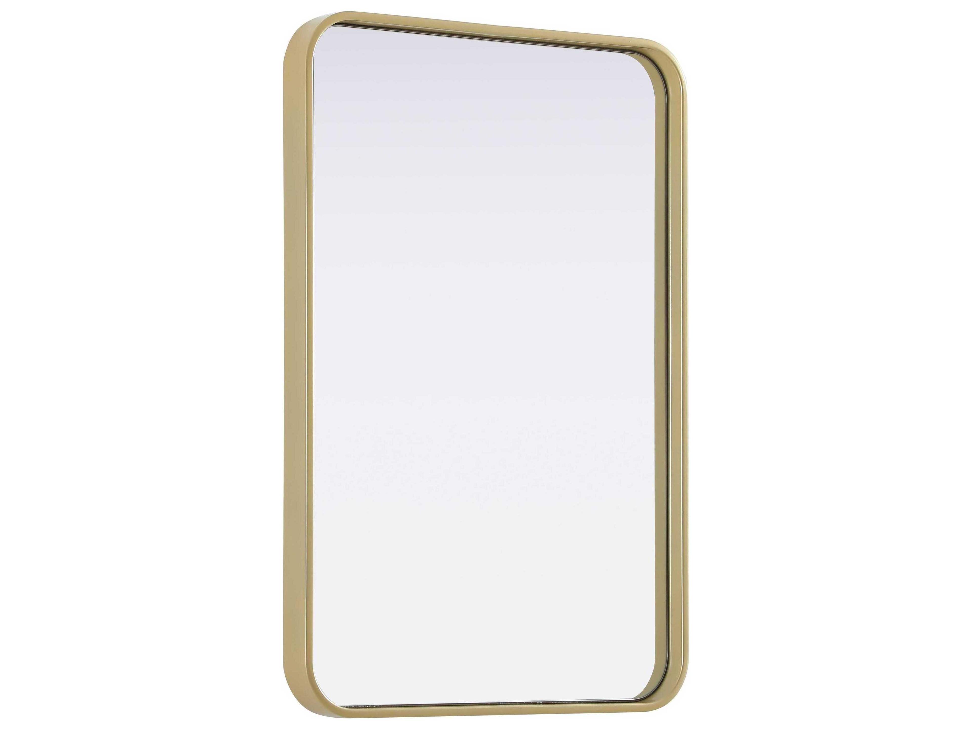 Elegant Lighting Remy Brass Rectangular Wall Mirror