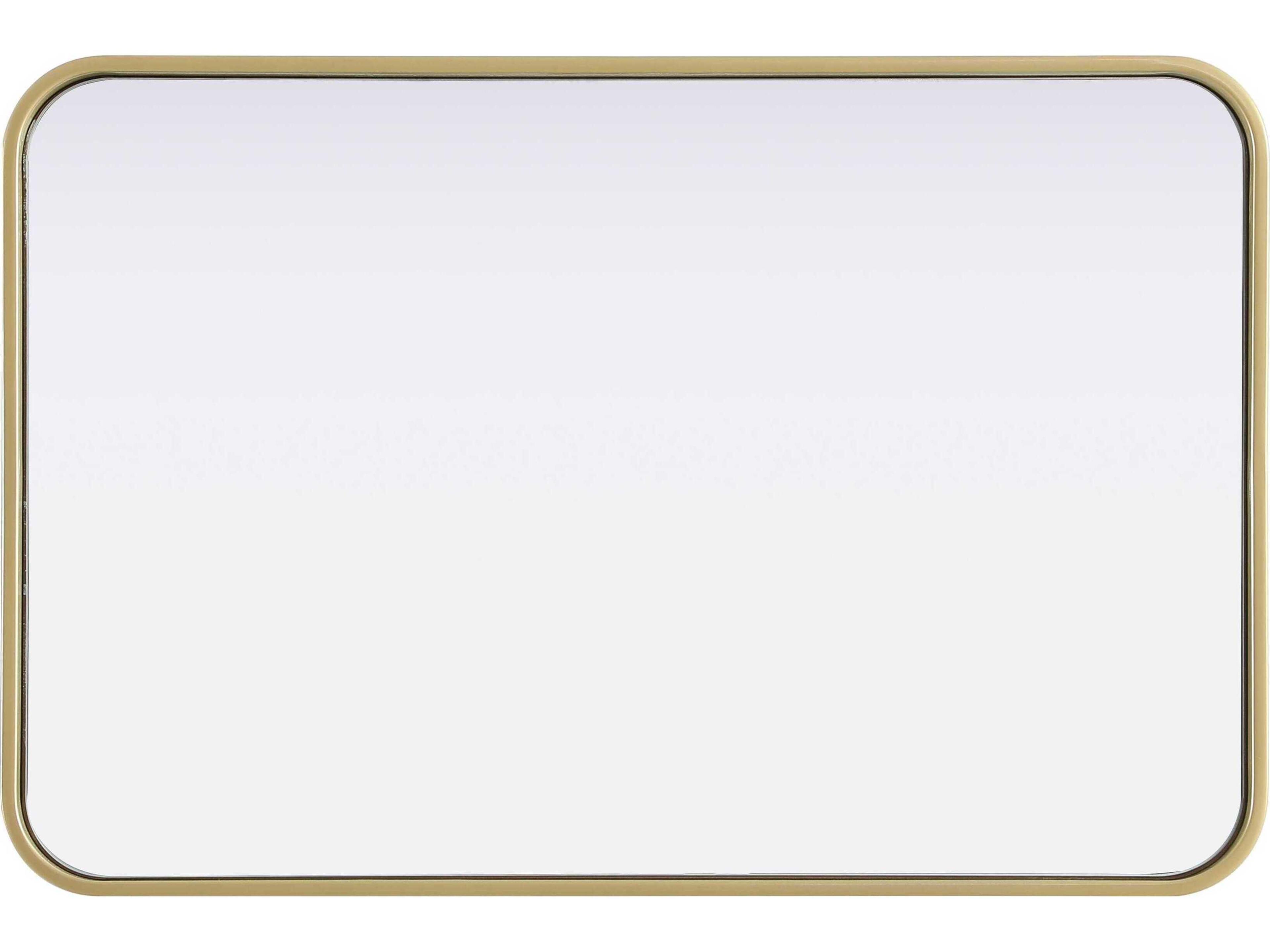 Elegant Lighting Remy Brass Rectangular Wall Mirror