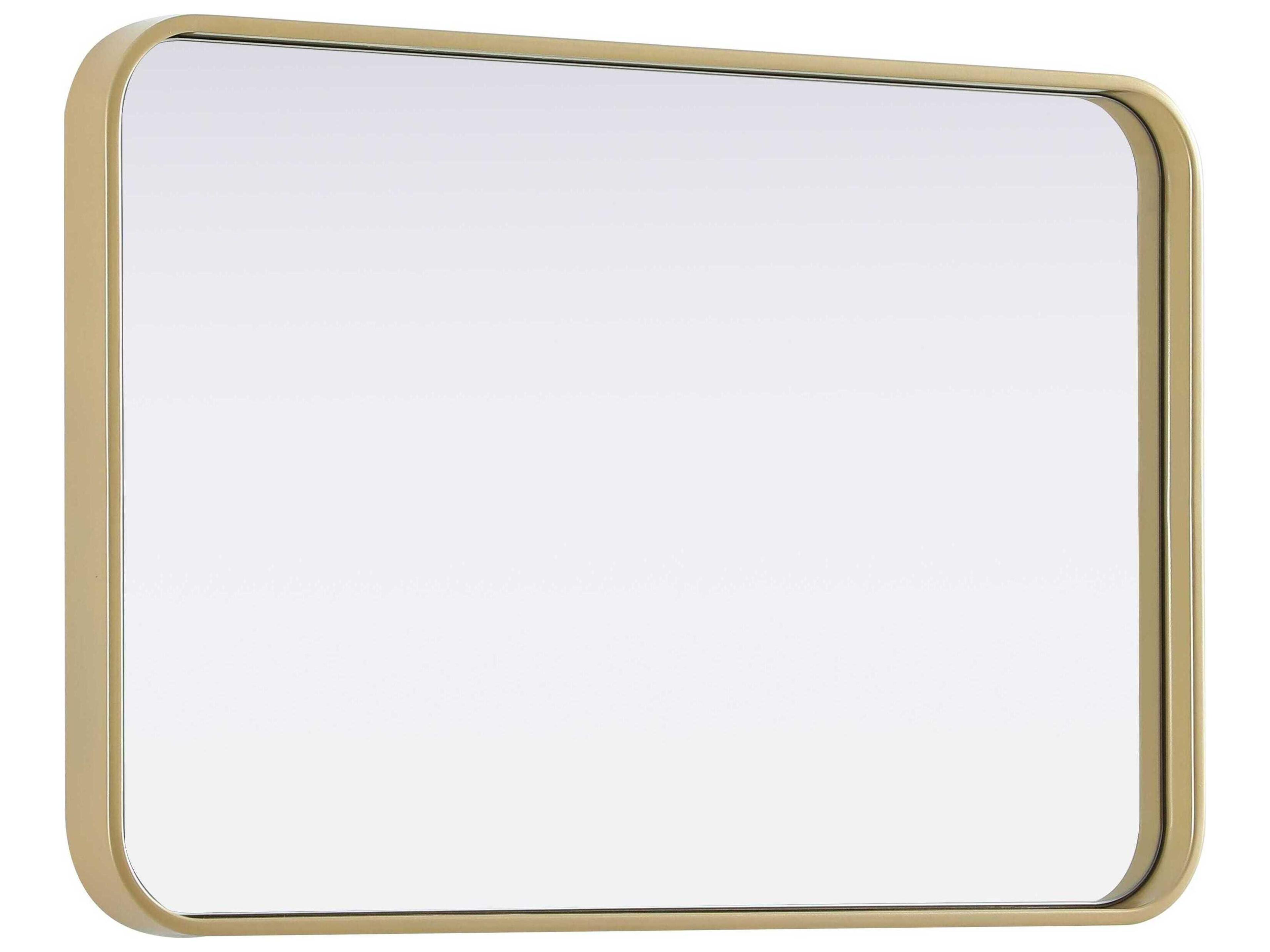 Elegant Lighting Remy Brass Rectangular Wall Mirror