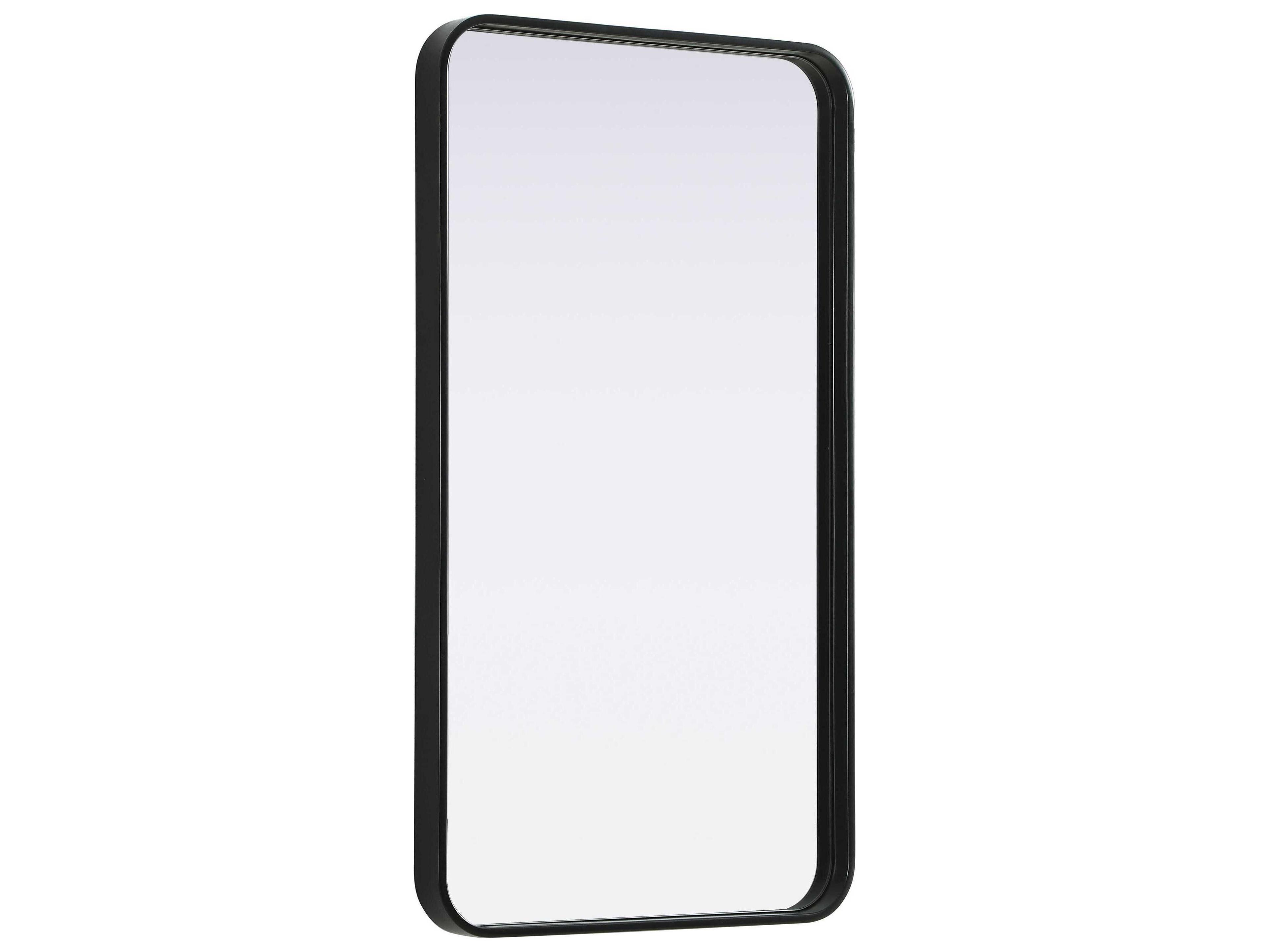 Elegant Lighting Remy Black Rectangular Wall Mirror
