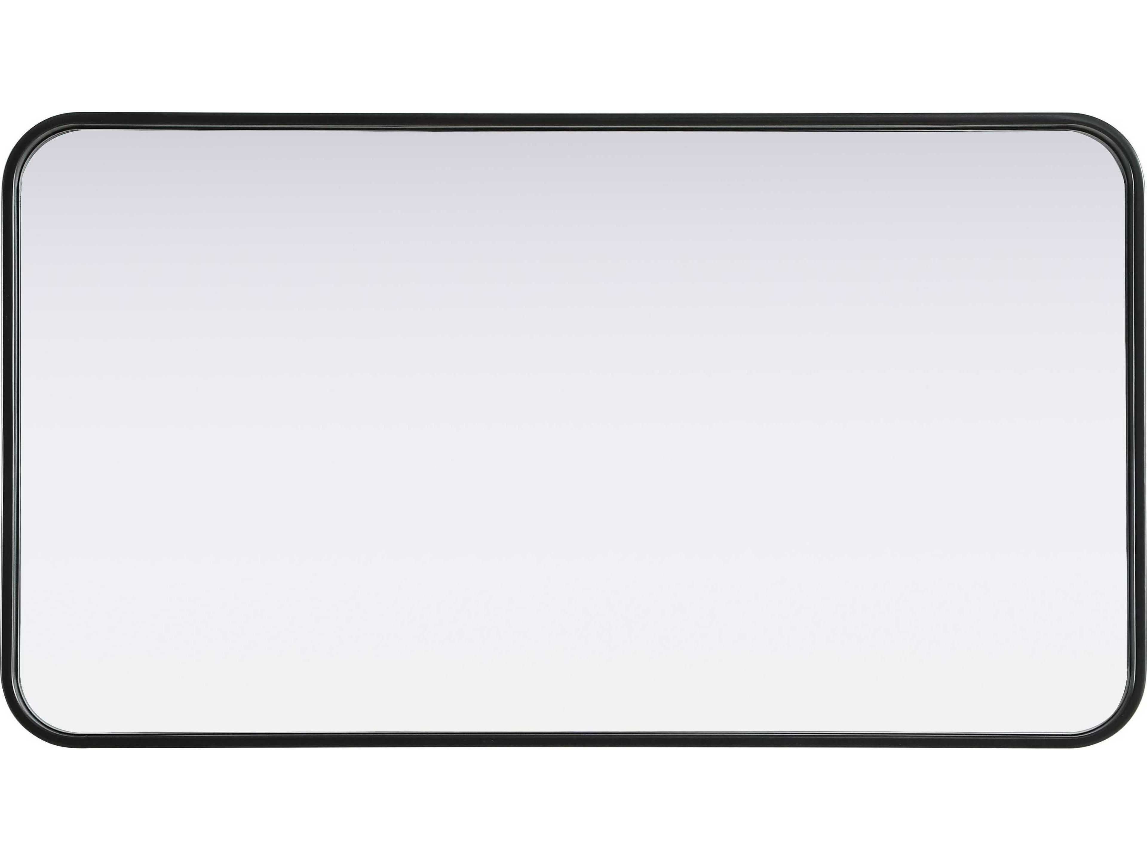 Elegant Lighting Remy Black Rectangular Wall Mirror
