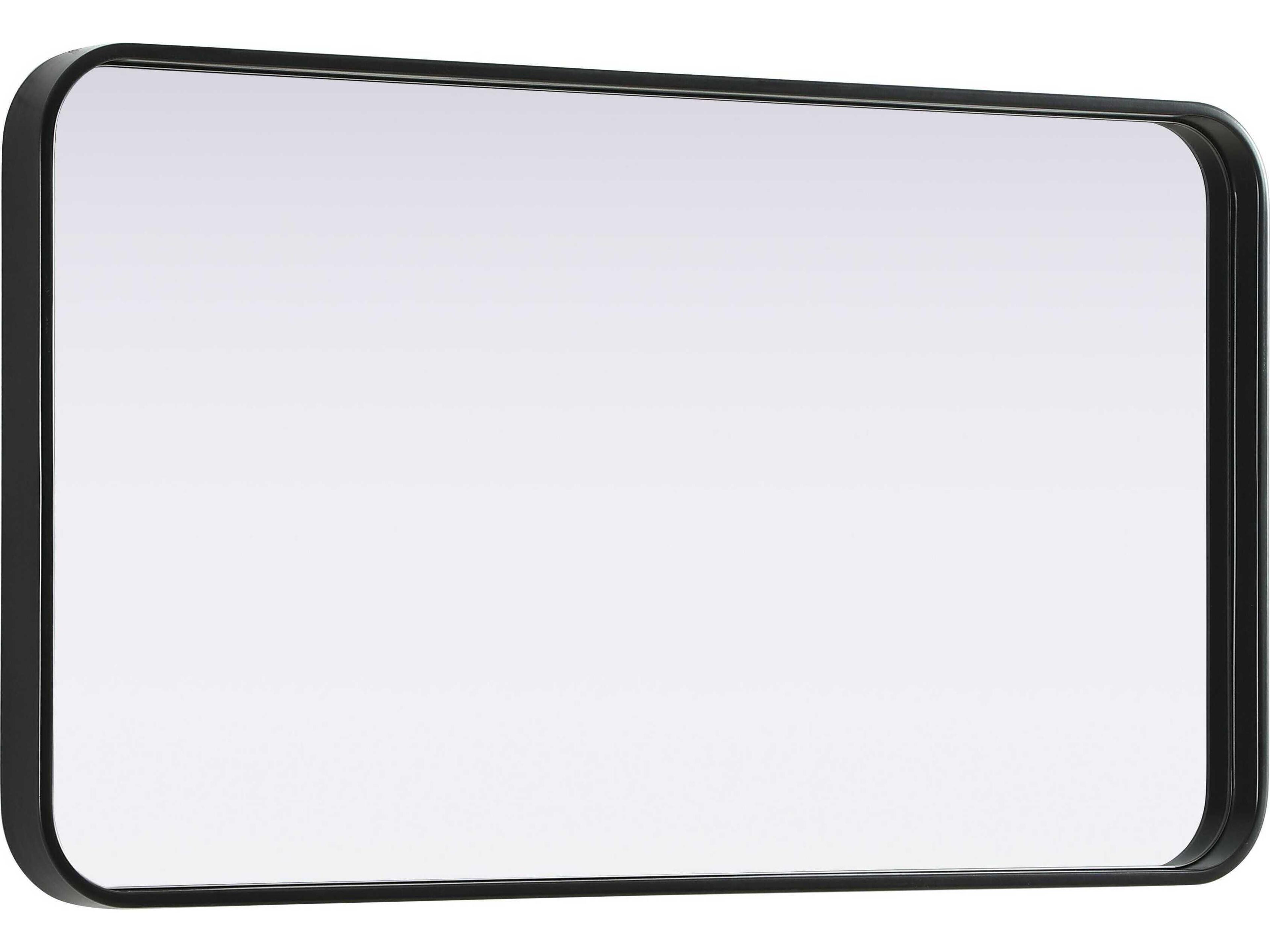Elegant Lighting Remy Black Rectangular Wall Mirror