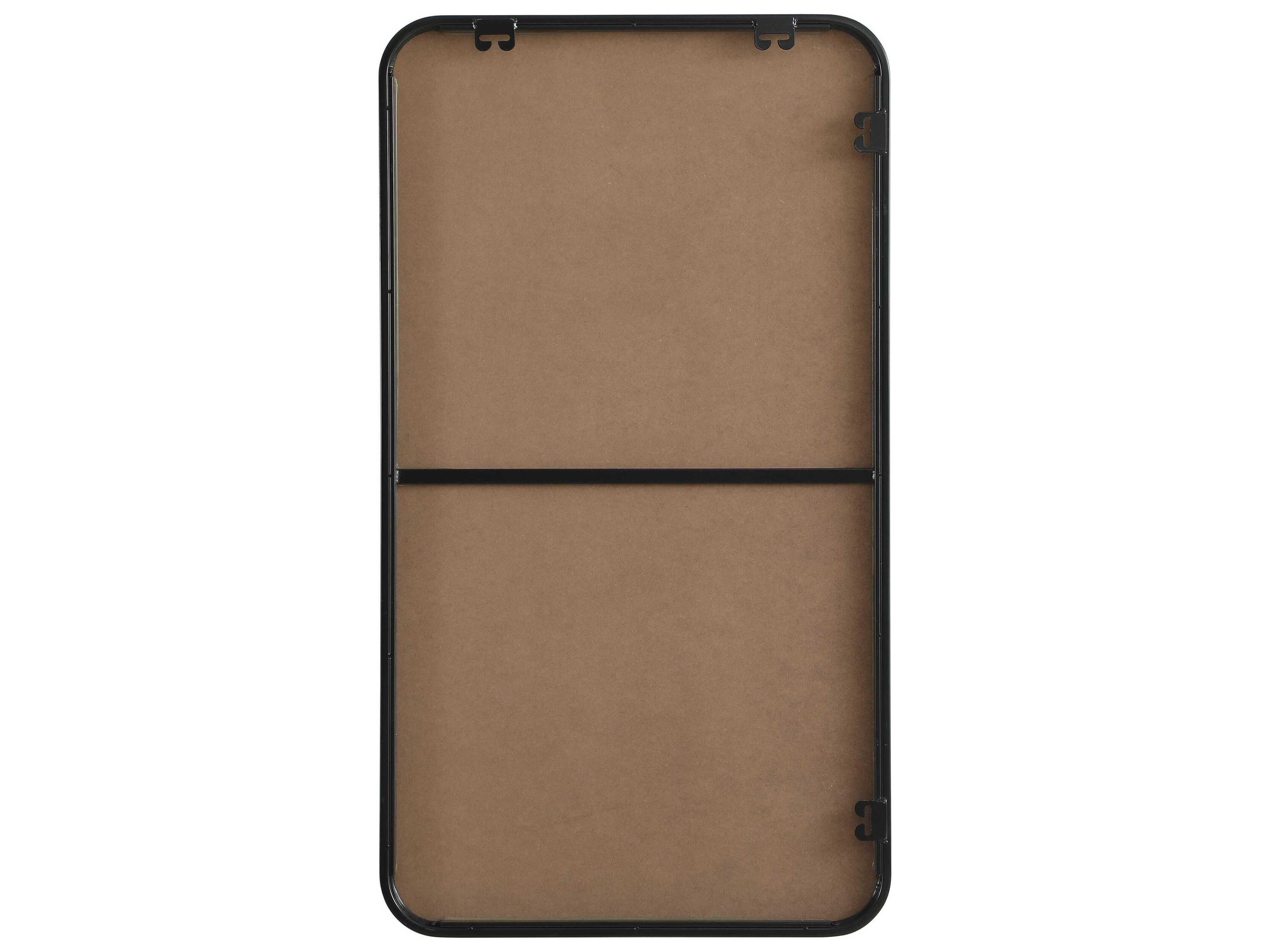 Elegant Lighting Remy Black Rectangular Wall Mirror