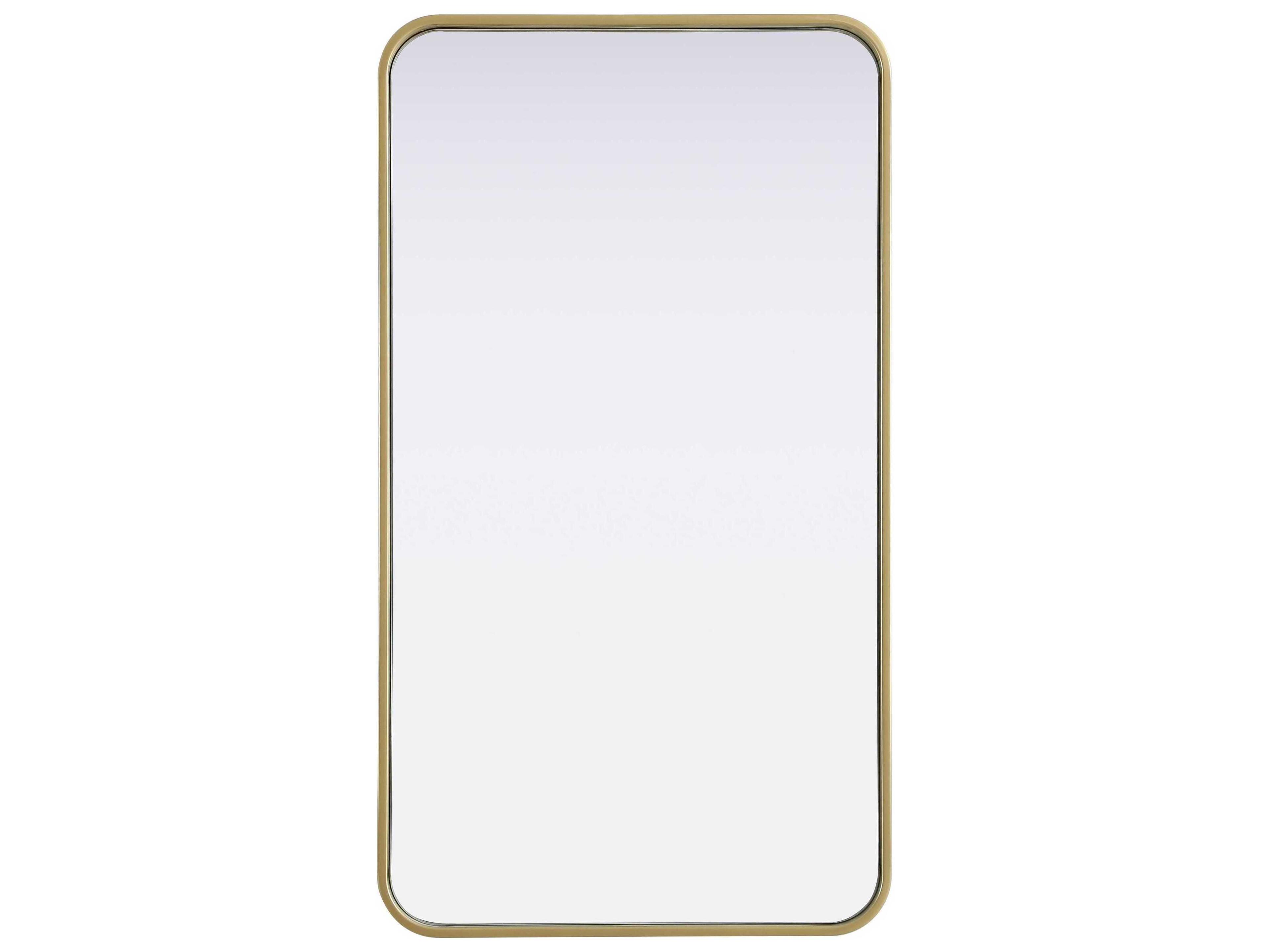 Elegant Lighting Remy Brass Rectangular Wall Mirror