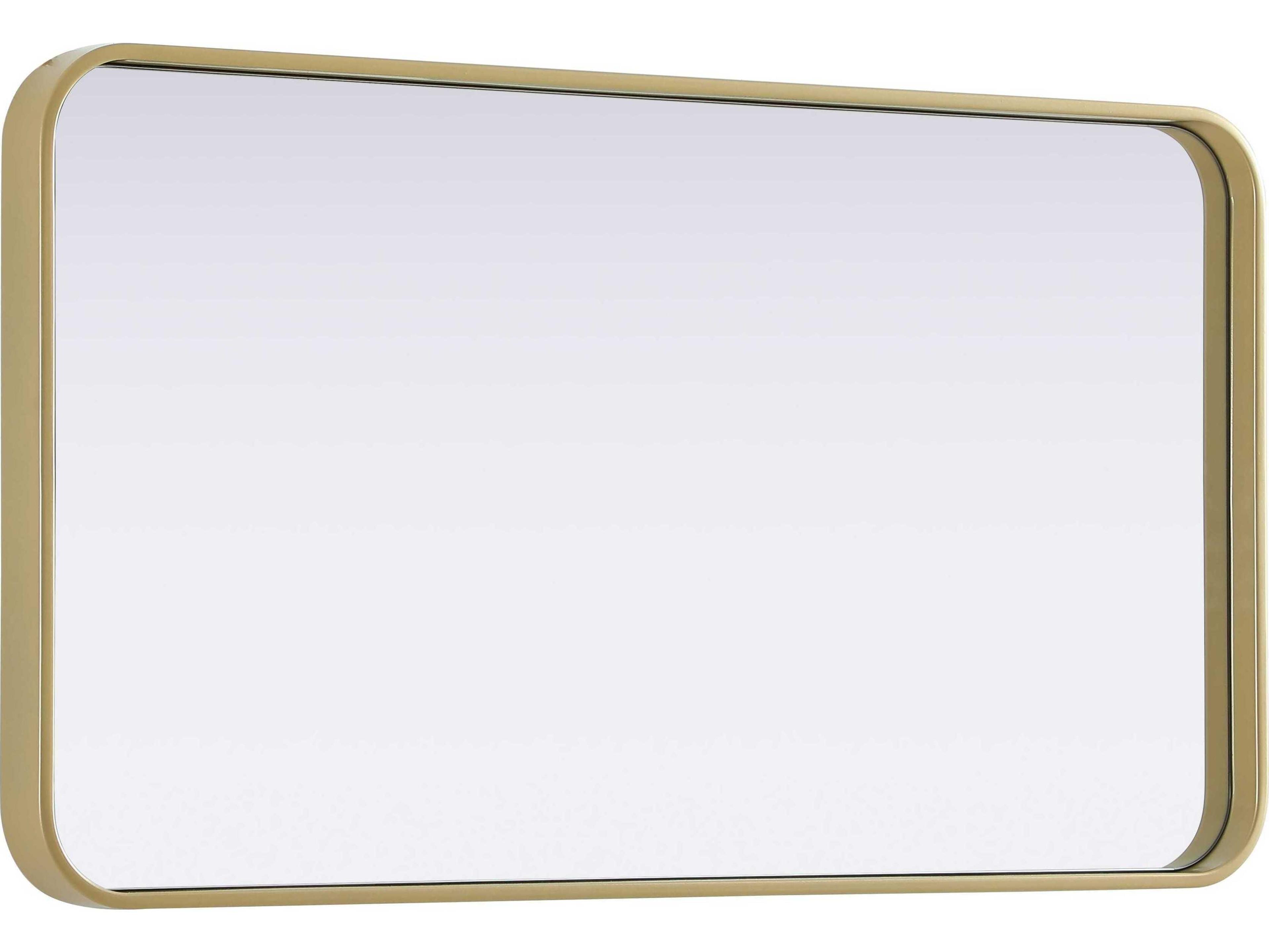 Elegant Lighting Remy Brass Rectangular Wall Mirror