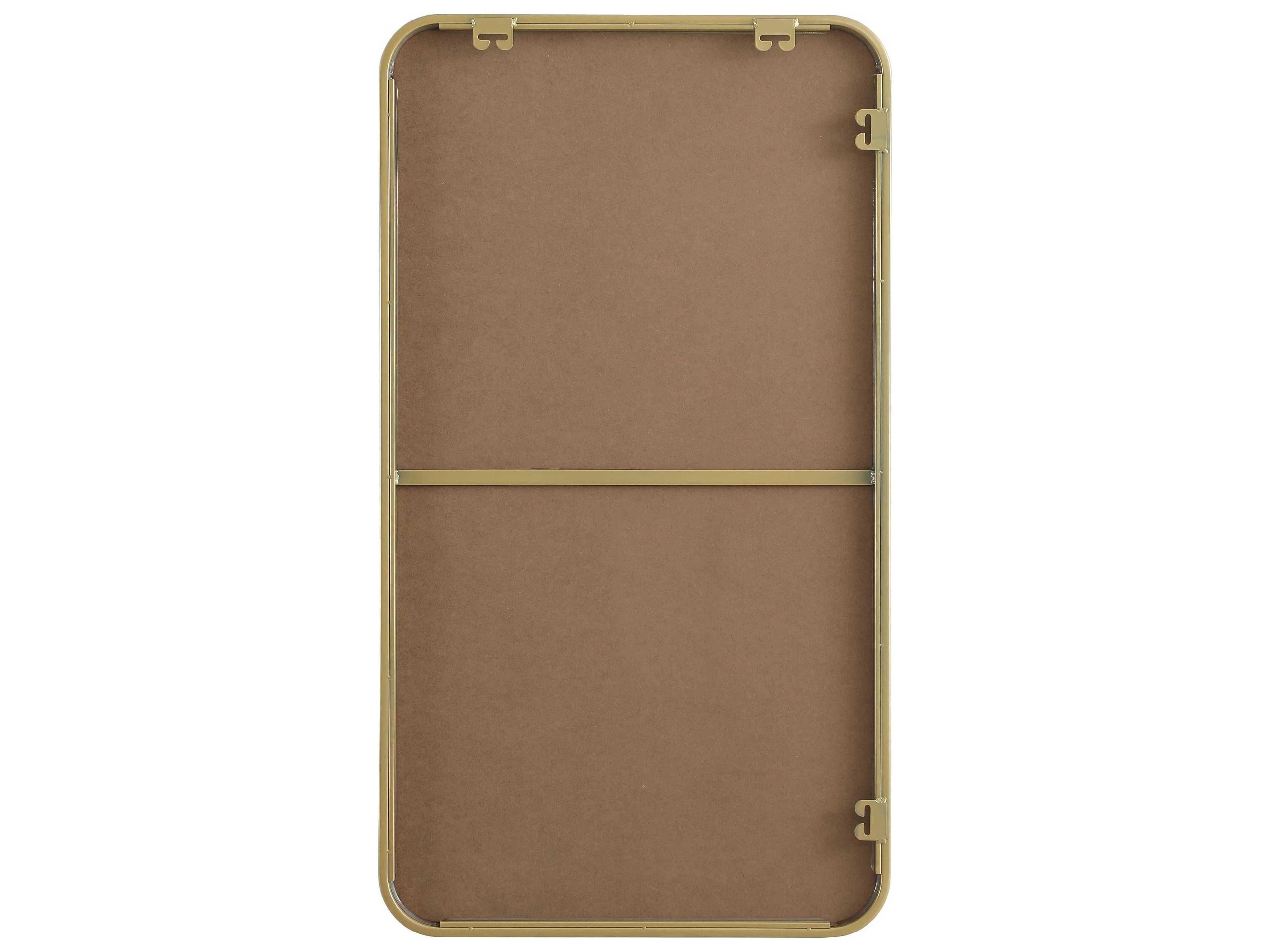 Elegant Lighting Remy Brass Rectangular Wall Mirror