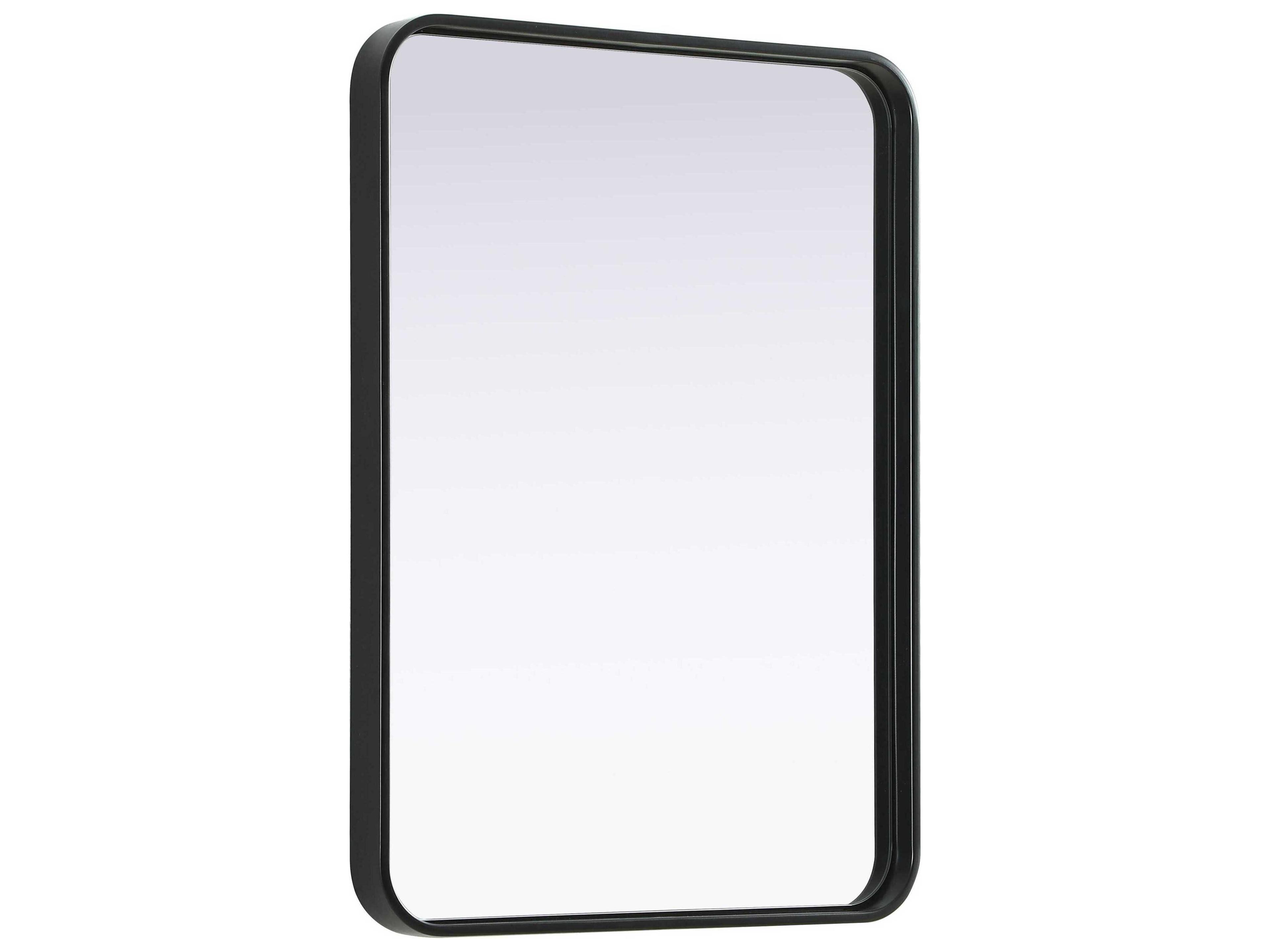Elegant Lighting Remy Black Rectangular Wall Mirror