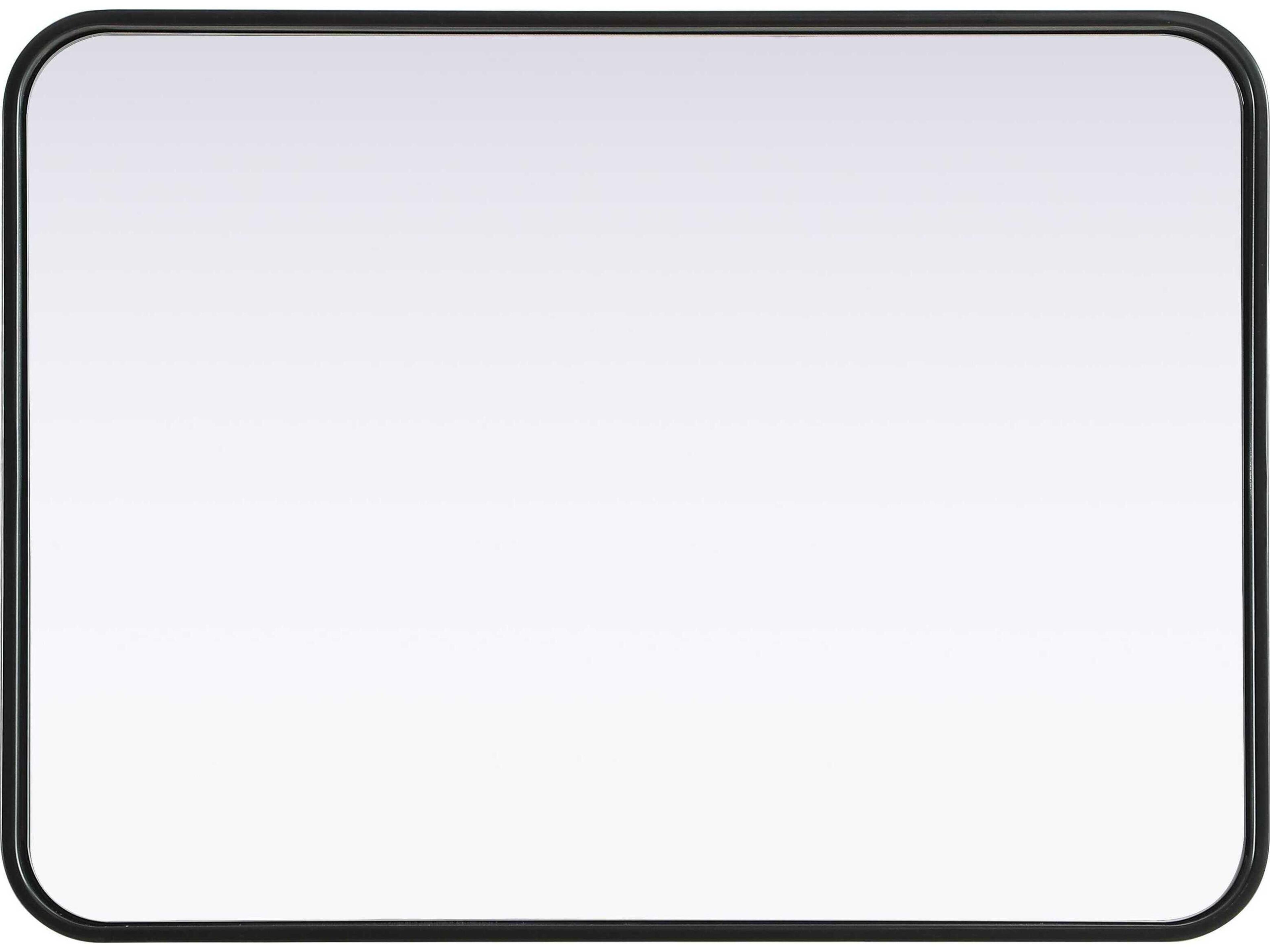 Elegant Lighting Remy Black Rectangular Wall Mirror