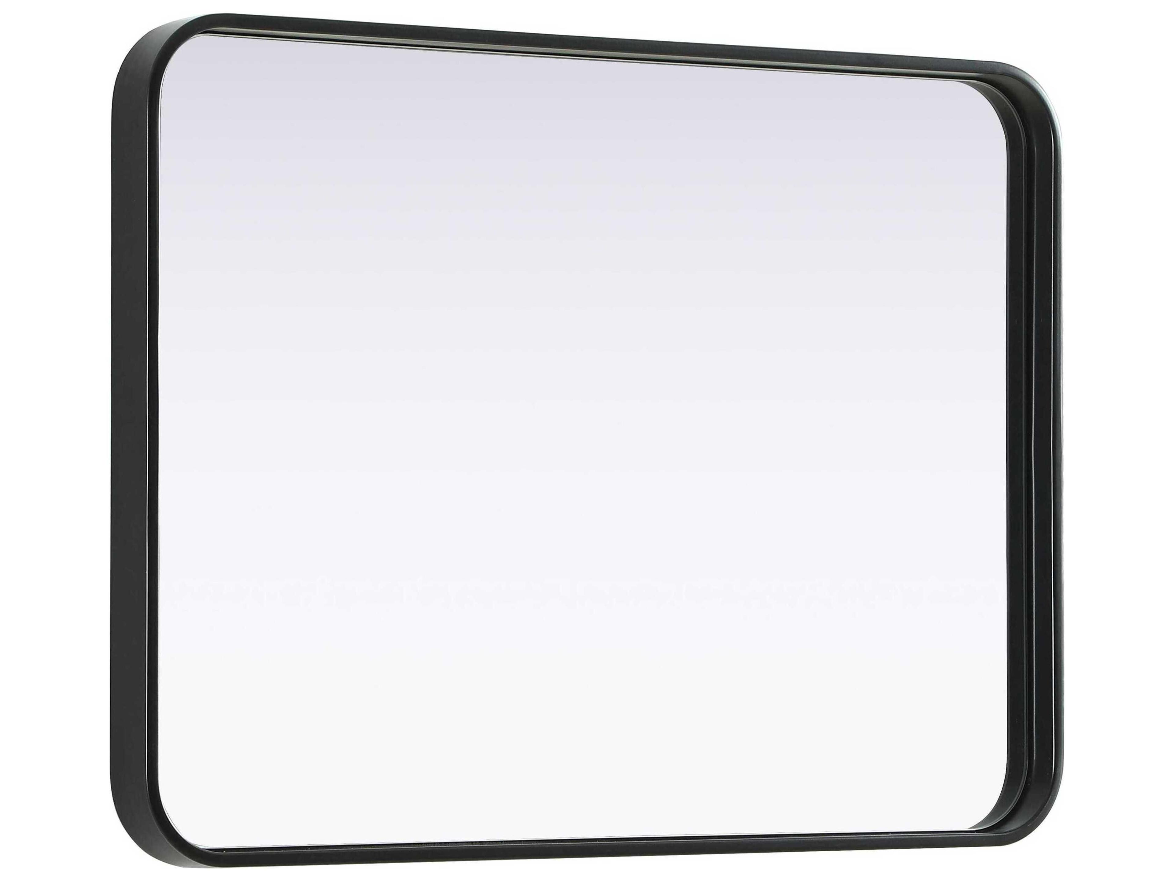 Elegant Lighting Remy Black Rectangular Wall Mirror