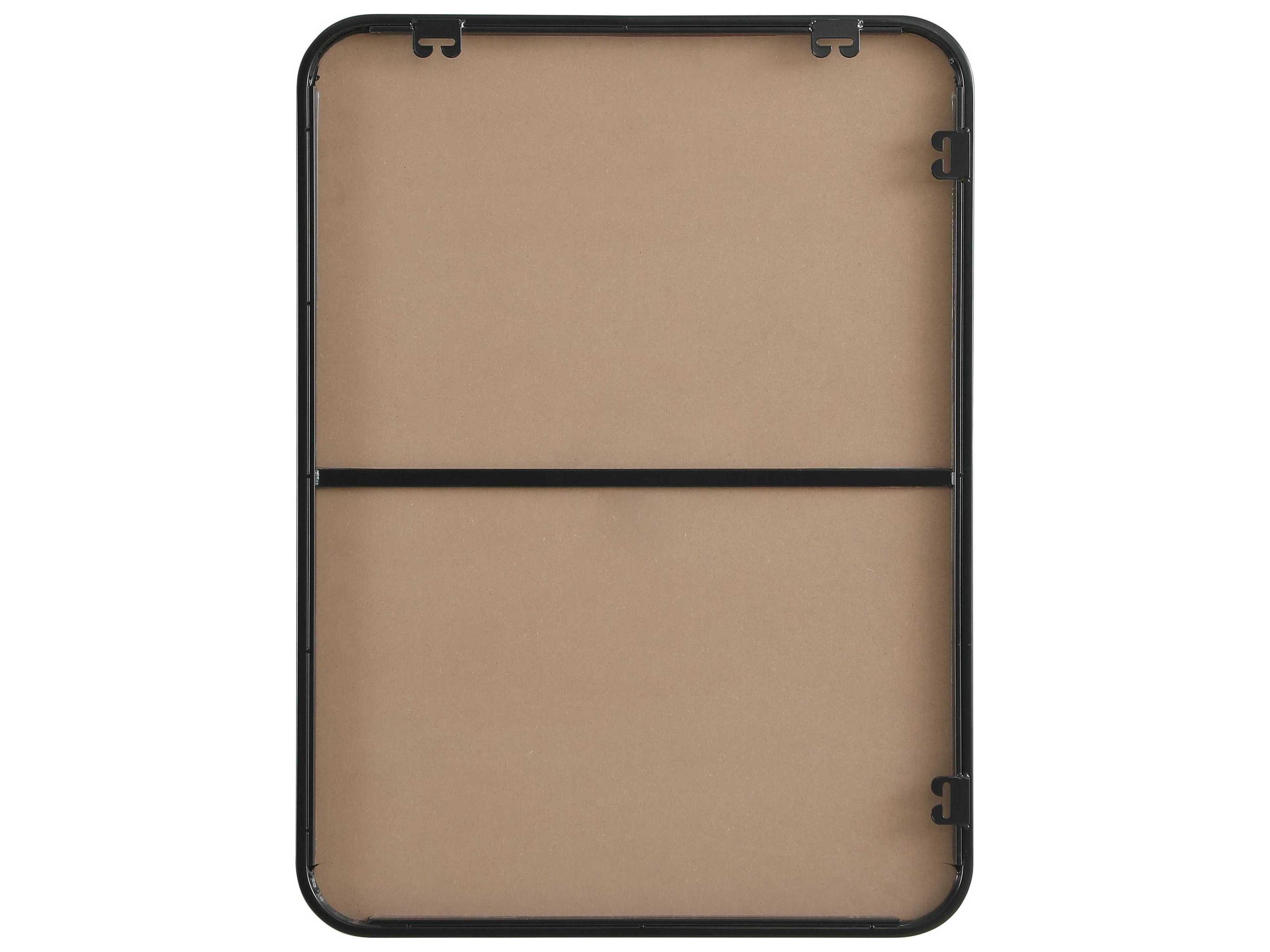 Elegant Lighting Remy Black Rectangular Wall Mirror