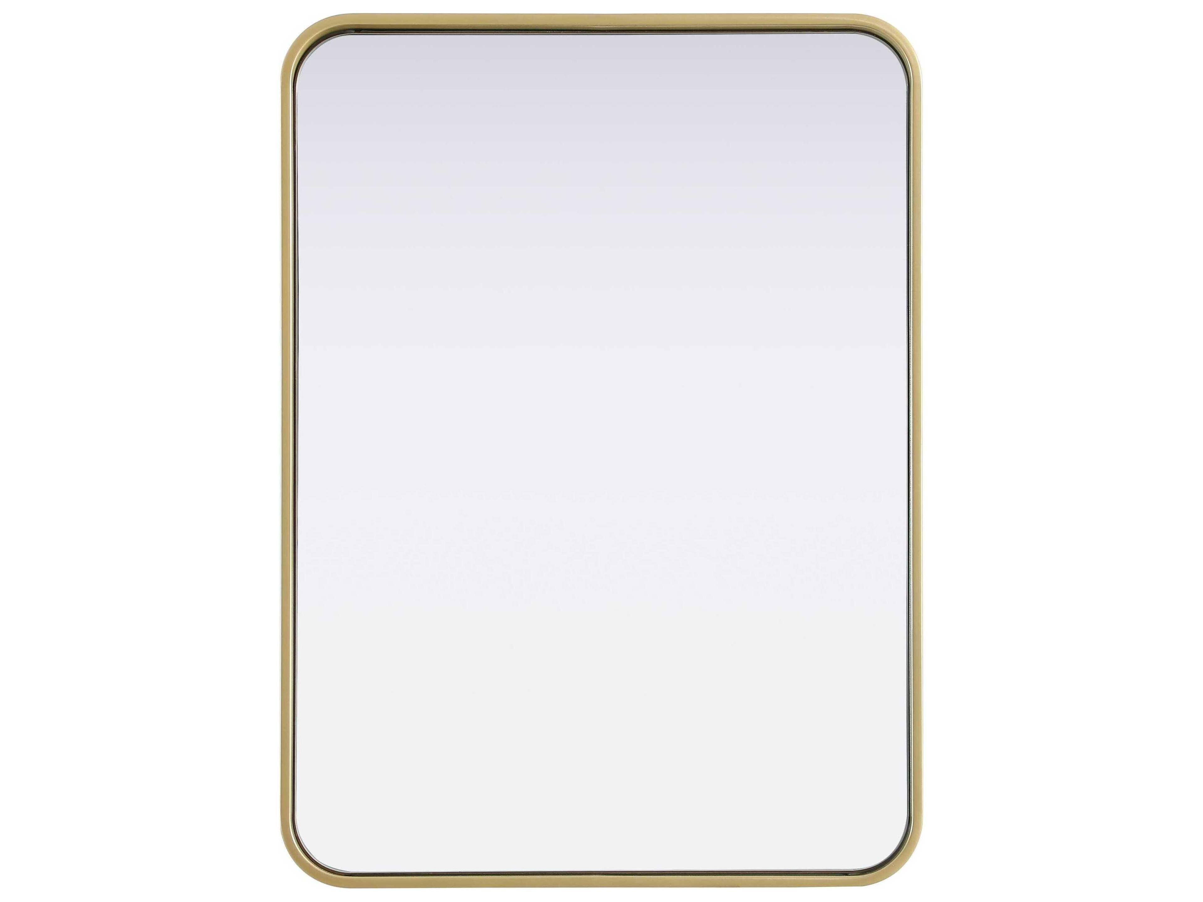 Elegant Lighting Remy Brass Rectangular Wall Mirror