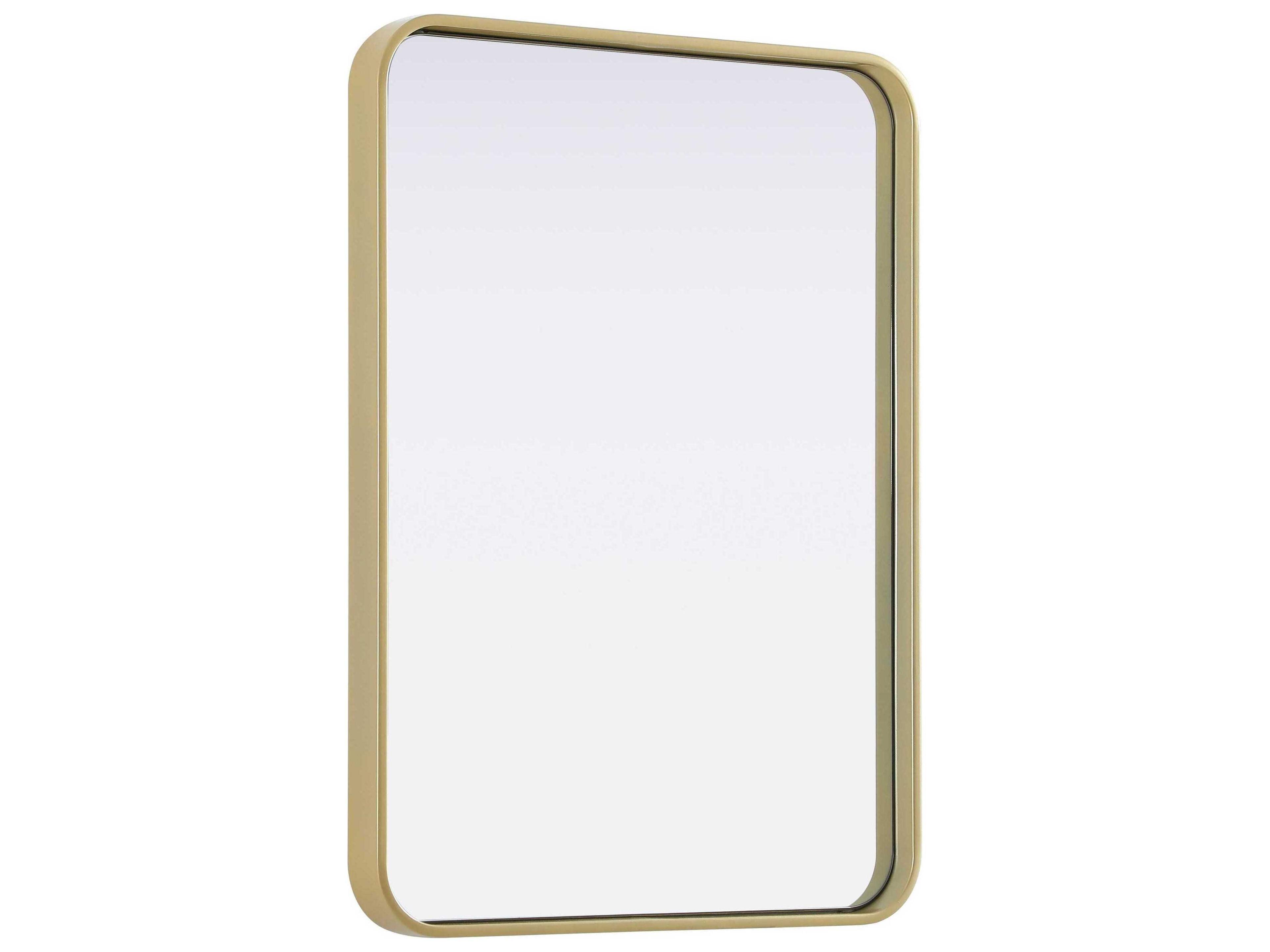 Elegant Lighting Remy Brass Rectangular Wall Mirror
