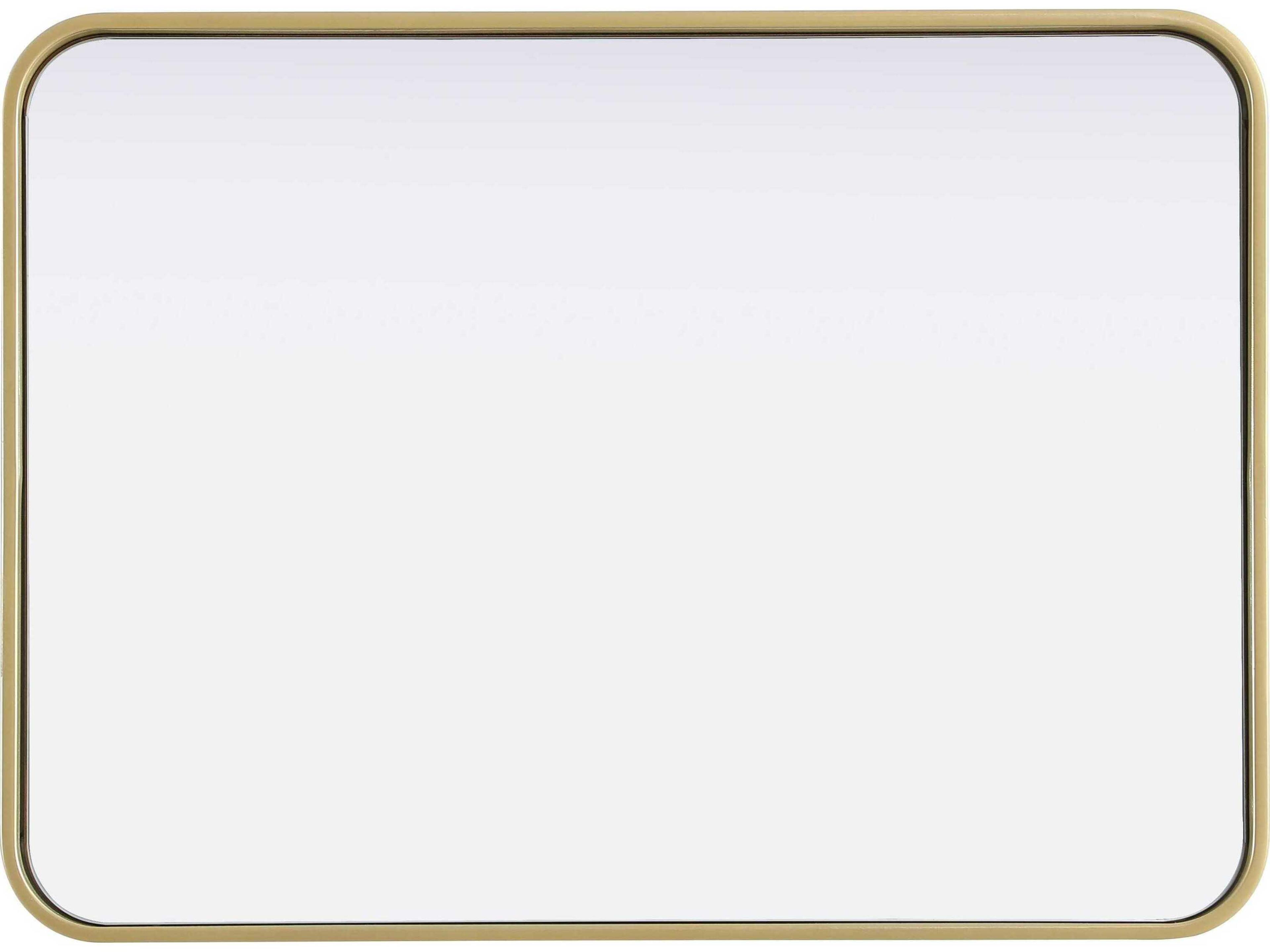 Elegant Lighting Remy Brass Rectangular Wall Mirror