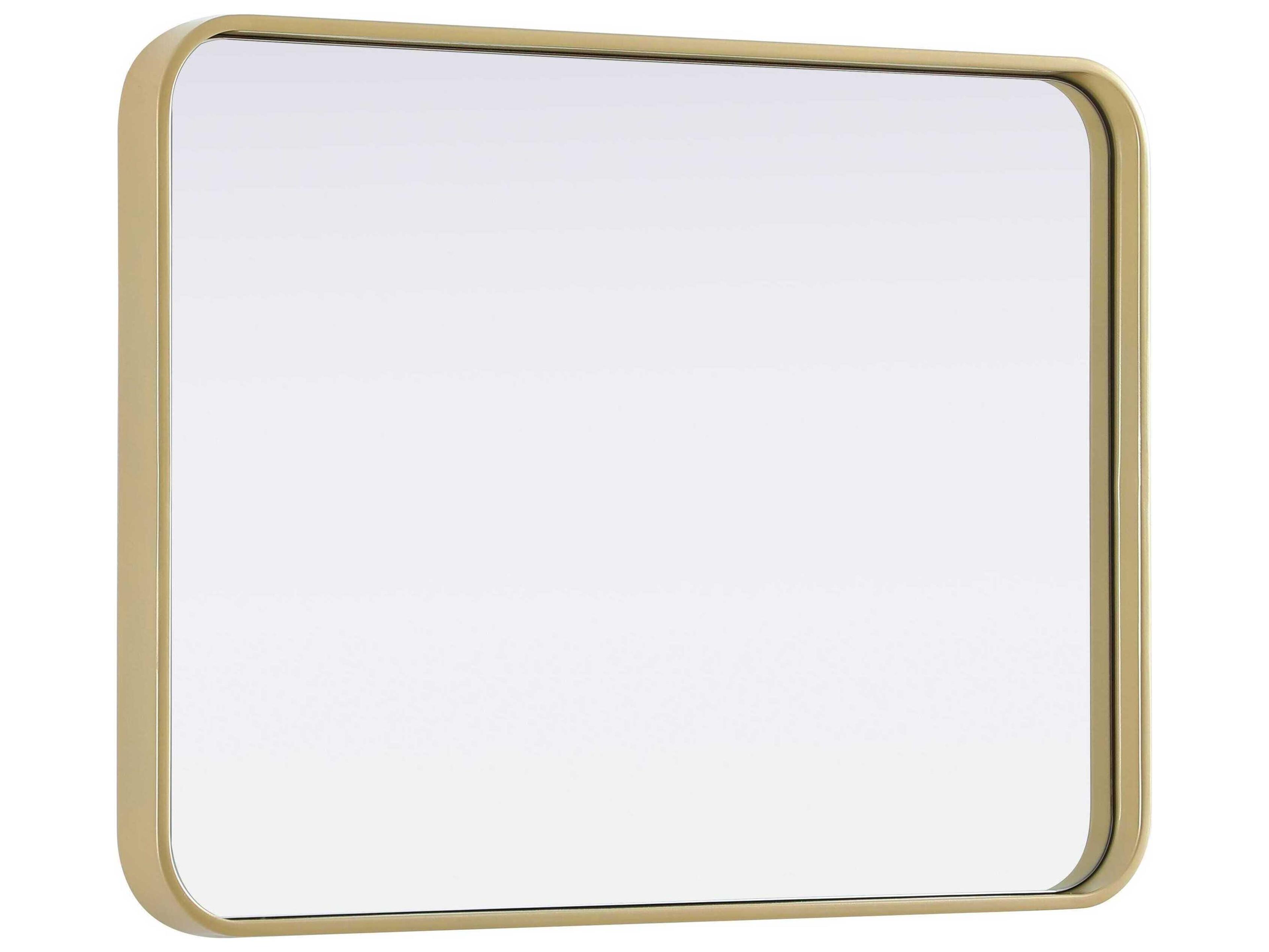 Elegant Lighting Remy Brass Rectangular Wall Mirror